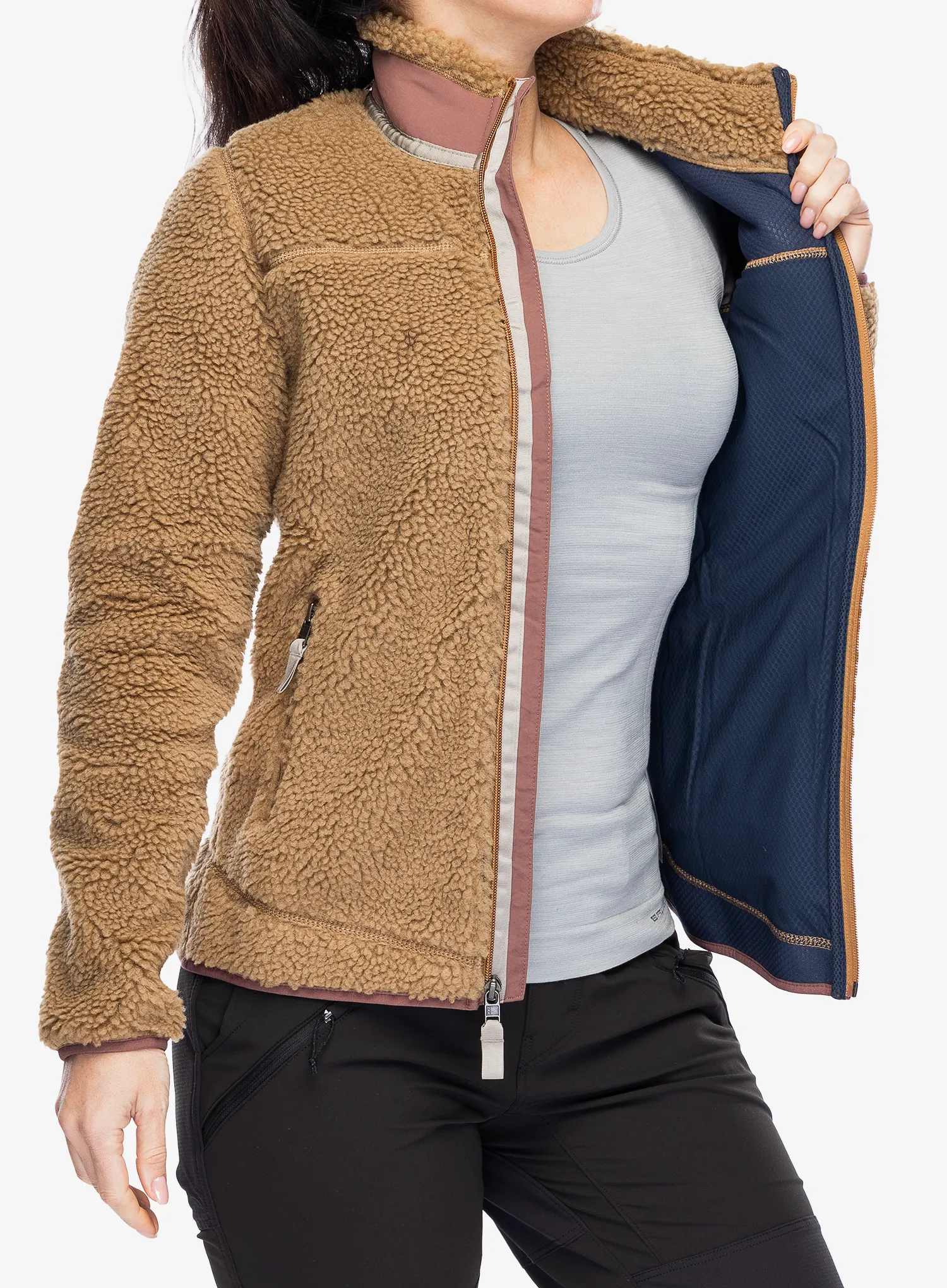 Fleecová mikina dámská Patagonia Classic Retro-X Jacket - nest brown/dulse mauve
