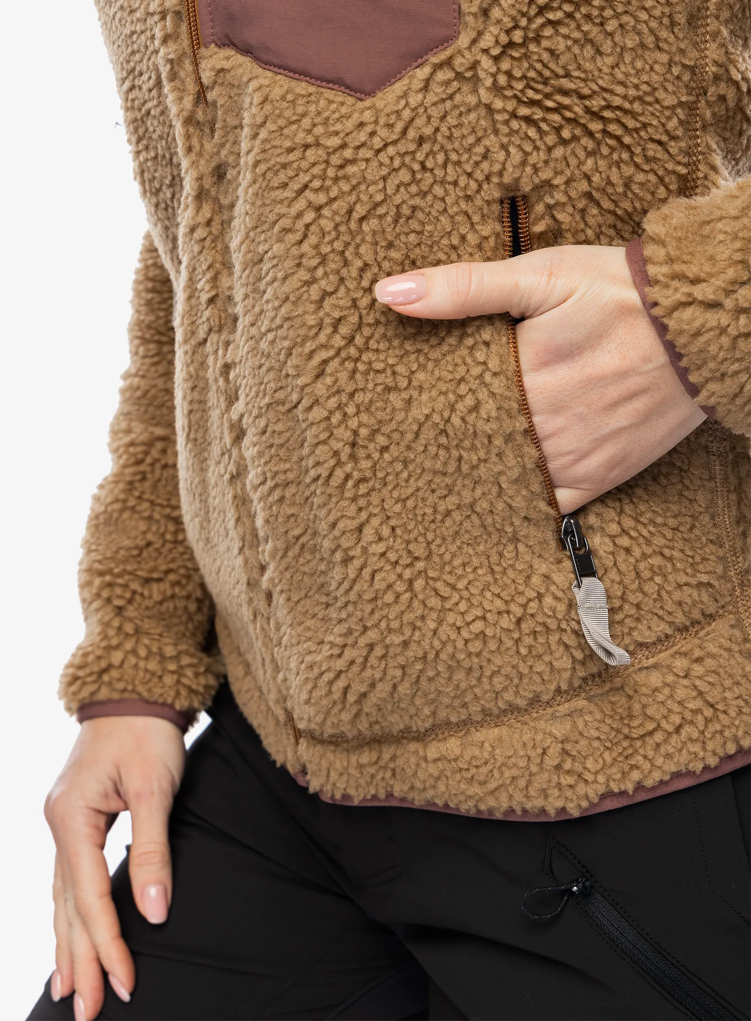 Fleecová mikina dámská Patagonia Classic Retro-X Jacket - nest brown/dulse mauve