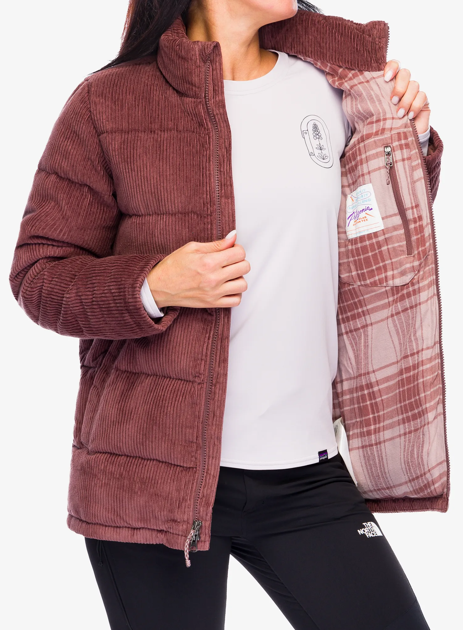 Dámská péřová bunda Patagonia Cord Fjord Coat - dulse mauve