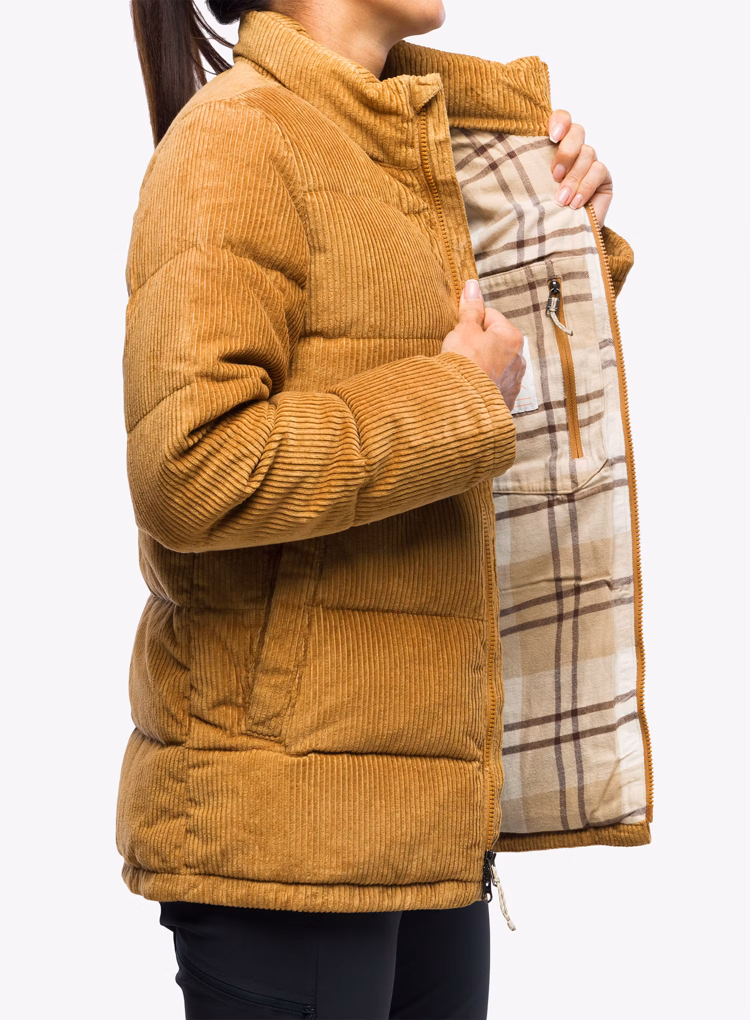 Dámská péřová bunda Patagonia Cord Fjord Coat - nest brown