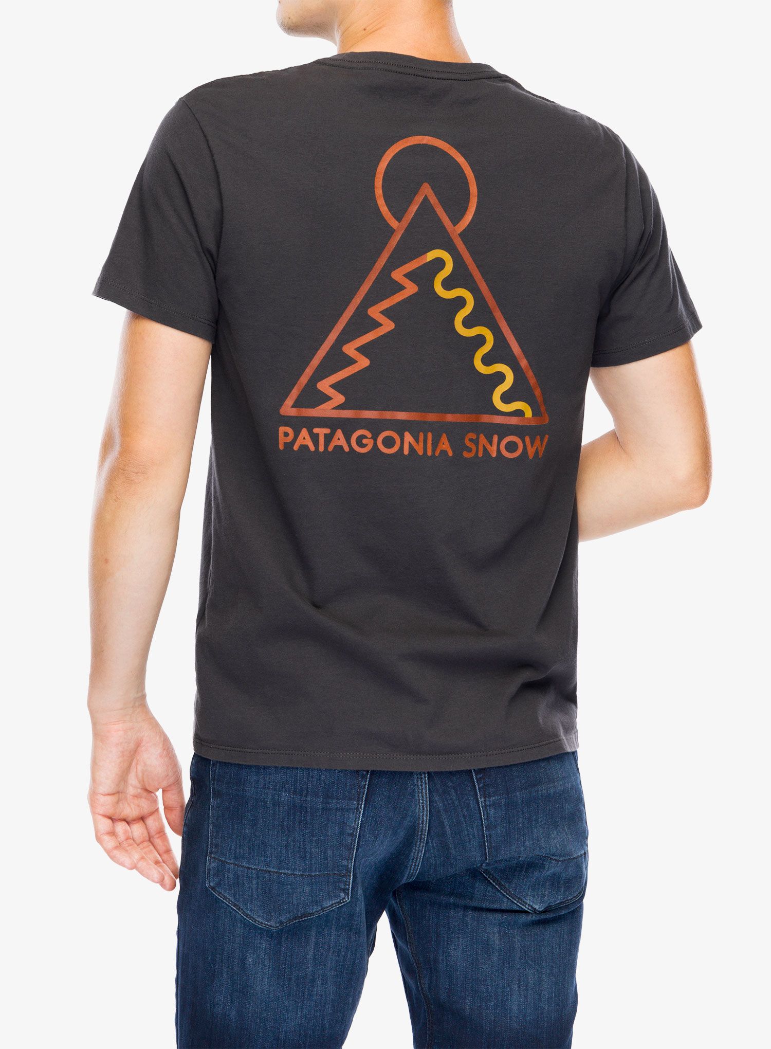 Tričko s potiskem Patagonia Dawn Tracks Organic T-Shirt - ink black