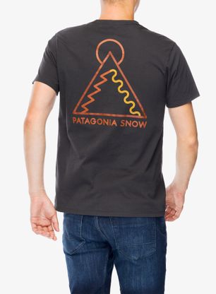 Tričko s potiskem Patagonia Dawn Tracks Organic T-Shirt - ink black
