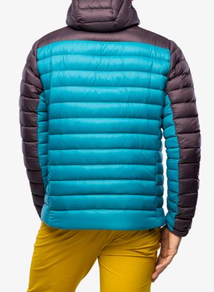 Péřová bunda Patagonia Down Sweater Hoody - belay blue