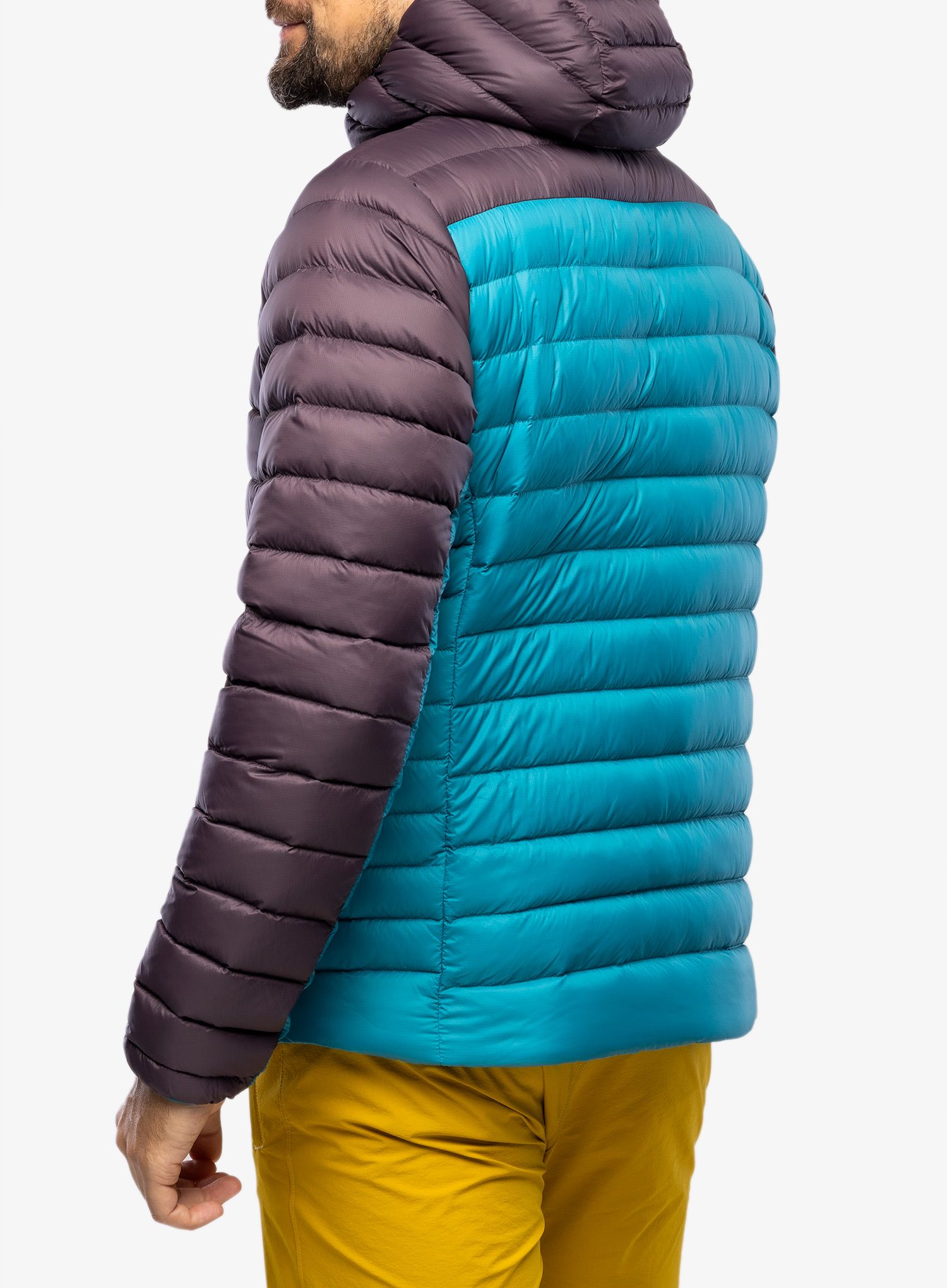 Péřová bunda Patagonia Down Sweater Hoody - belay blue
