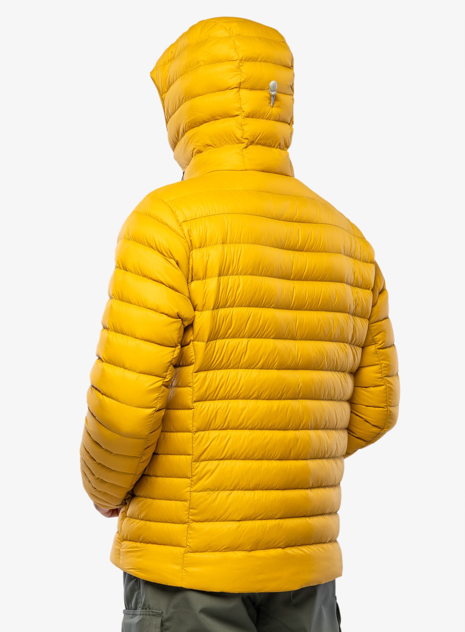 Péřová bunda pánská Patagonia Down Sweater Hoody - cosmic gold