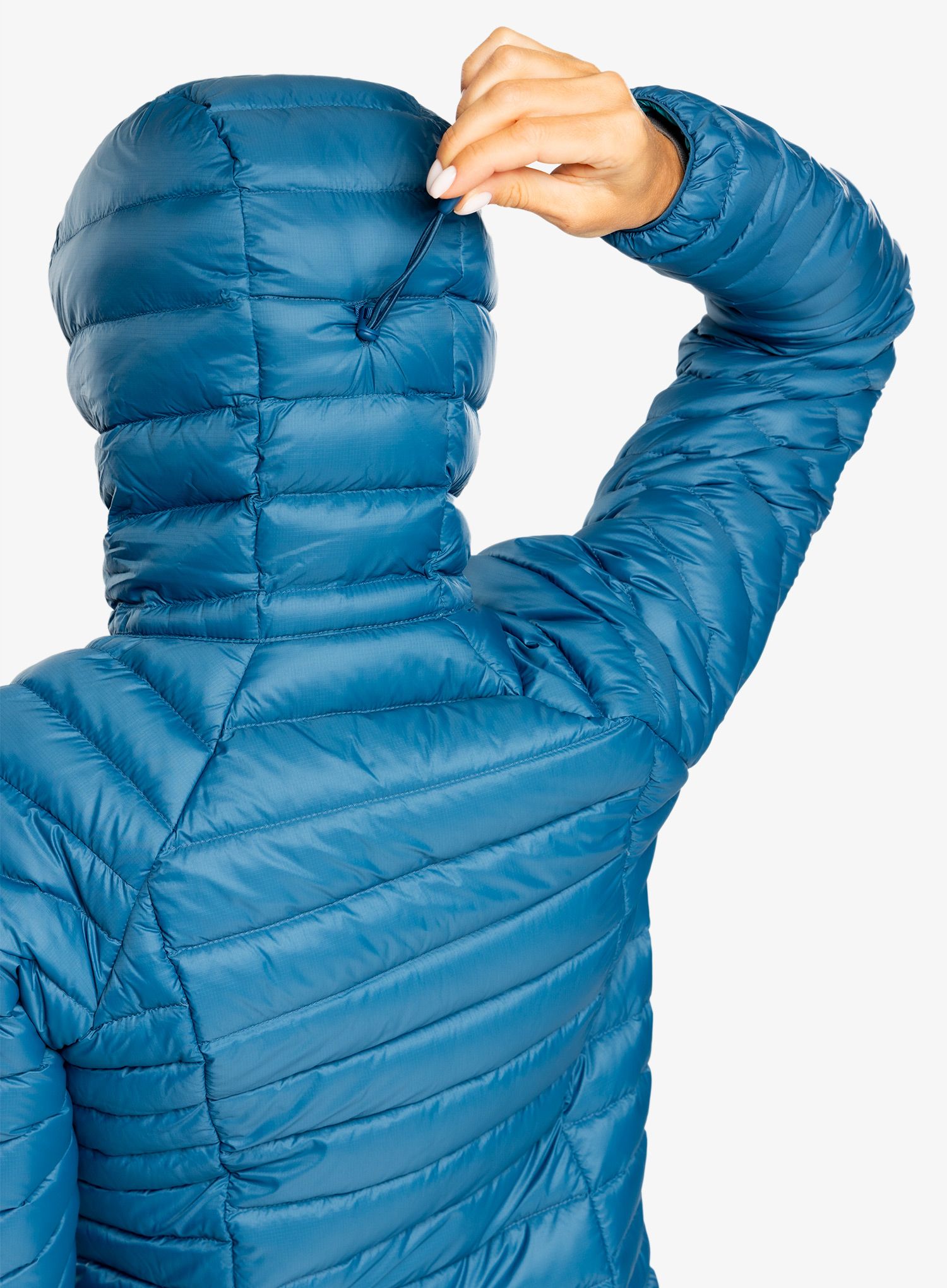 Dámská péřová bunda Patagonia Down Sweater Hoody - lagom blue