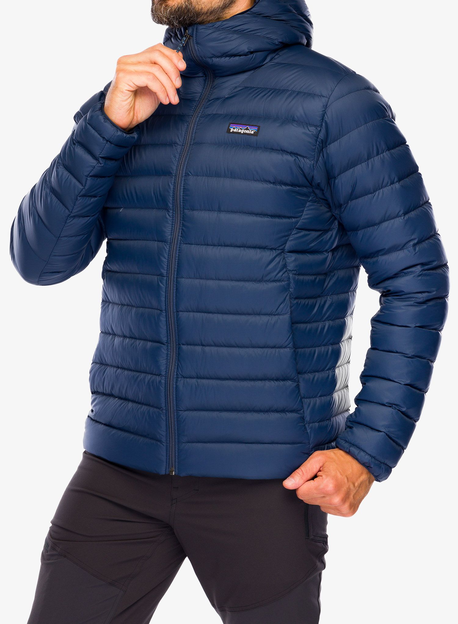 Péřová bunda Patagonia Down Sweater Hoody - new navy