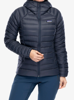 Dámská péřová bunda Patagonia Down Sweater Hoody - smolder blue