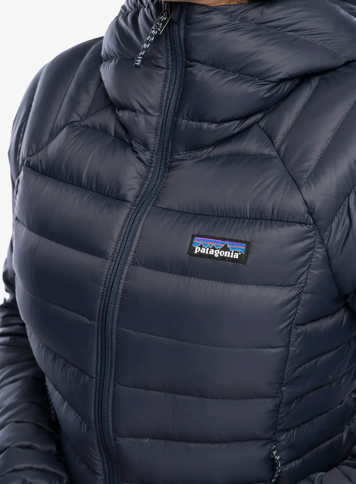 Dámská péřová bunda Patagonia Down Sweater Hoody - smolder blue