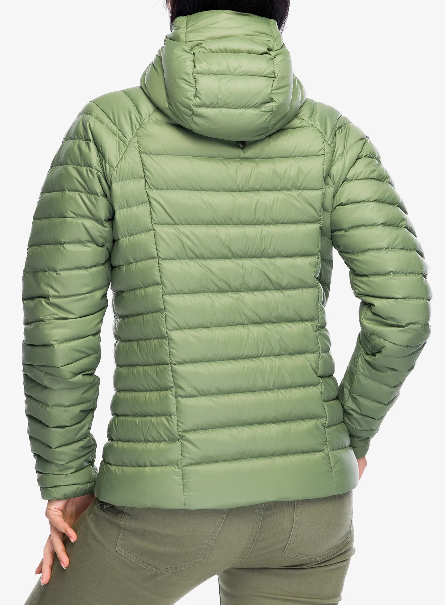 Dámská péřová bunda Patagonia Down Sweater Hoody - terrain green