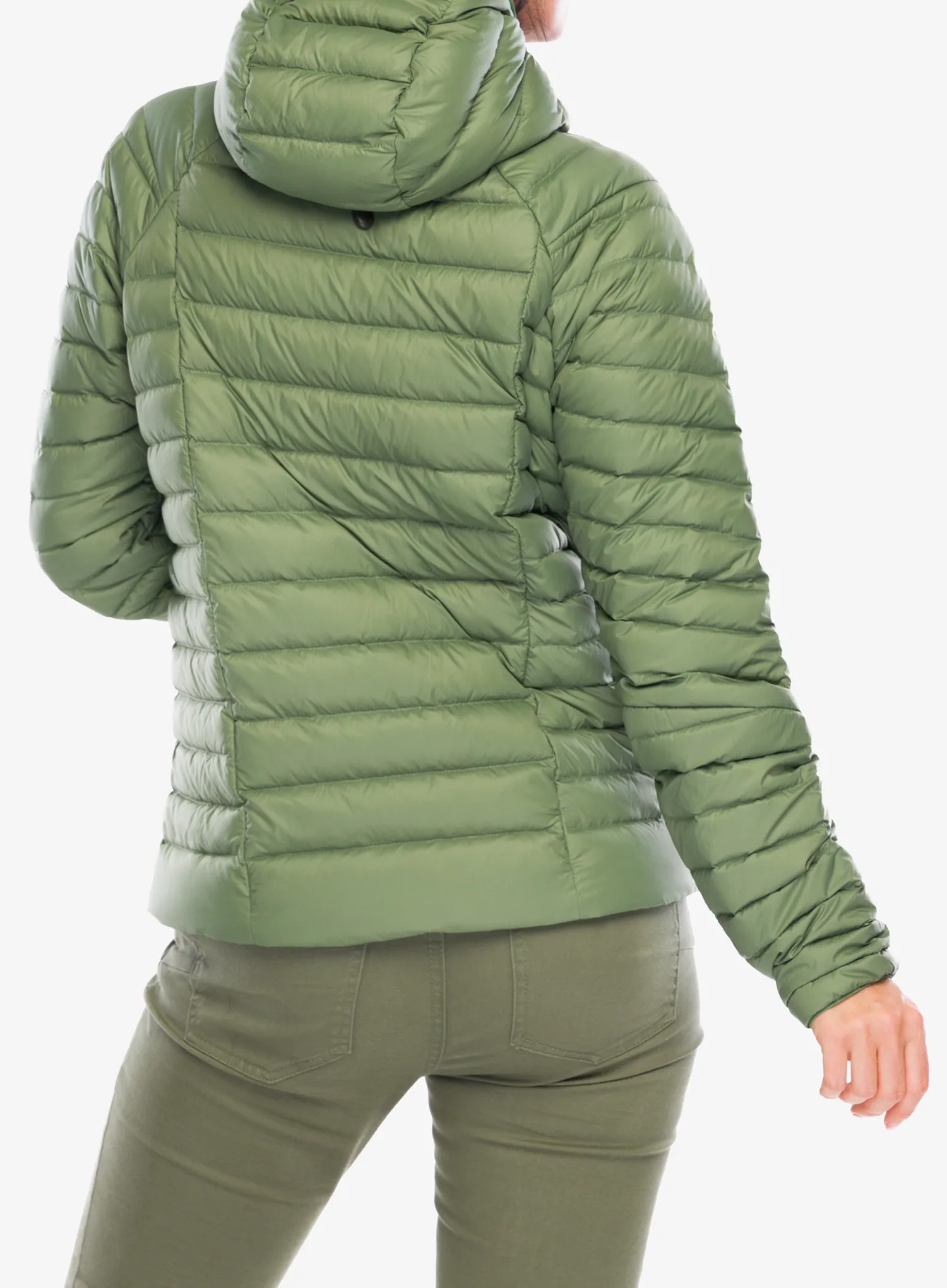 Dámská péřová bunda Patagonia Down Sweater Hoody - terrain green