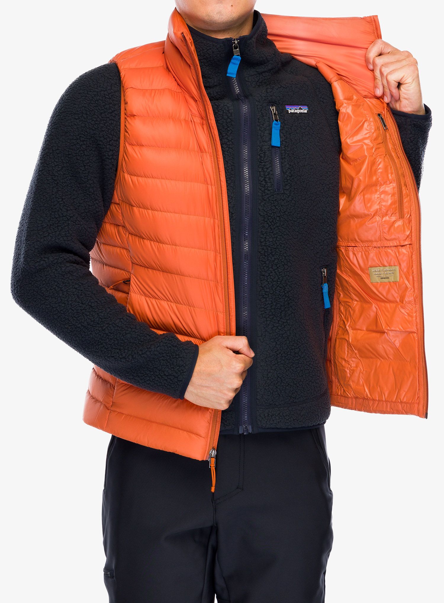 Péřová vesta Patagonia Down Sweater Vest - redtail rust