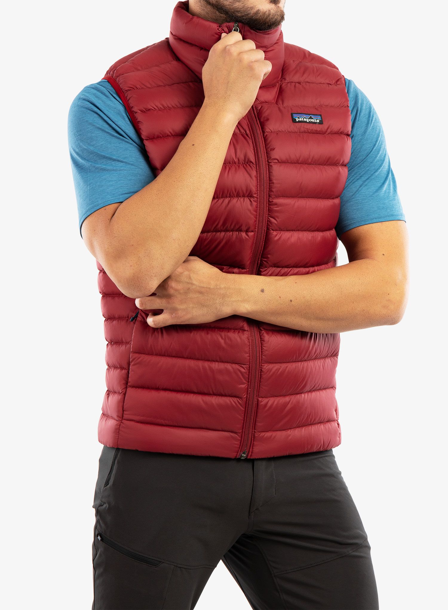 Vesta Patagonia Down Sweater Vest - wax red