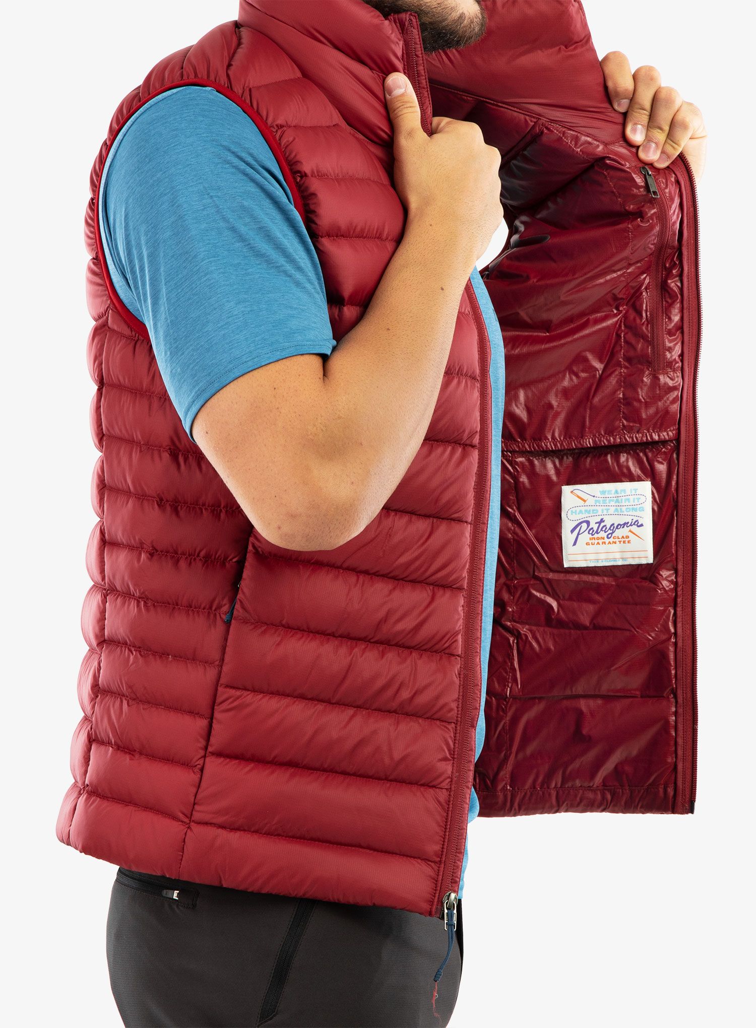 Vesta Patagonia Down Sweater Vest - wax red