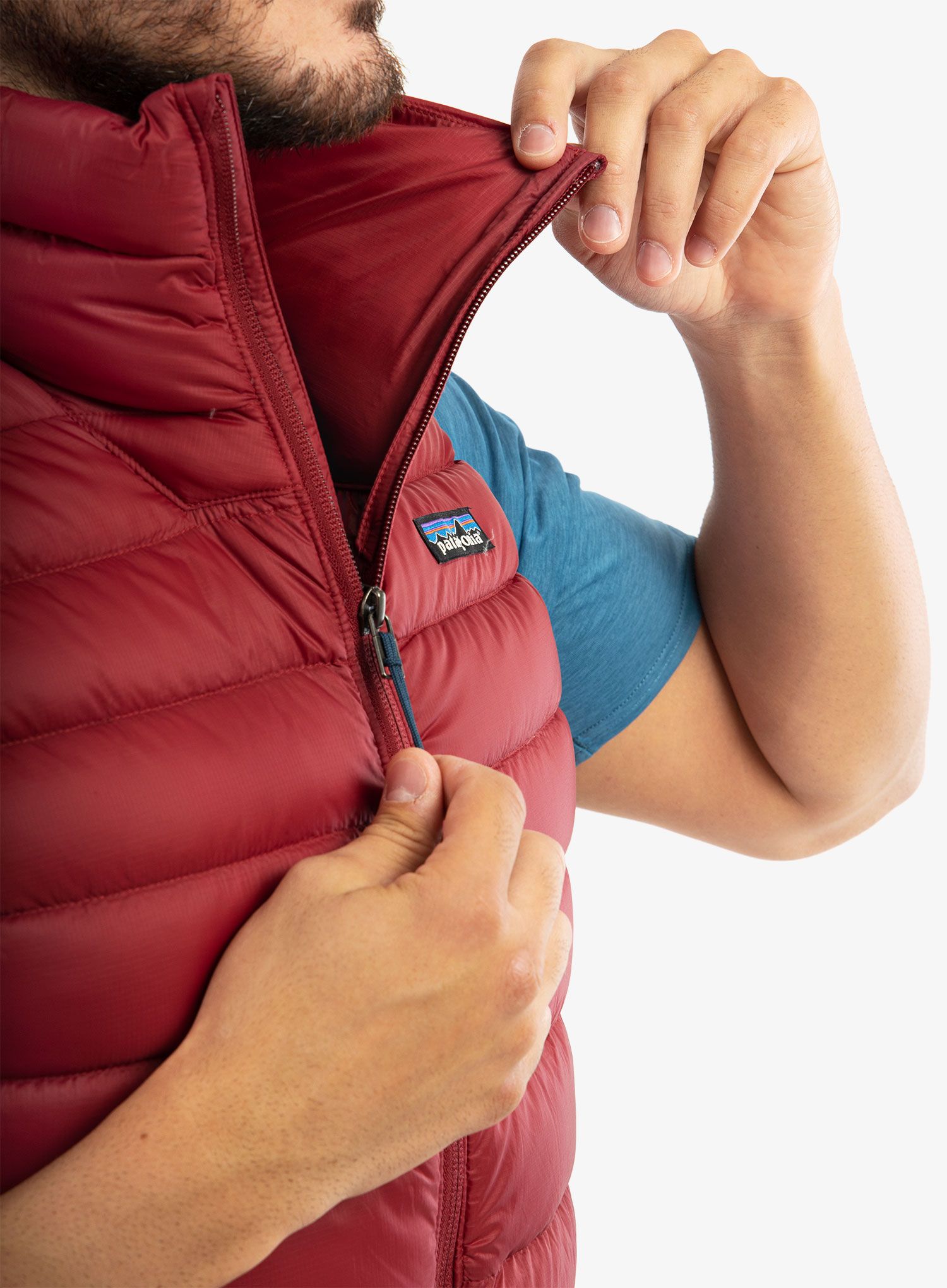 Vesta Patagonia Down Sweater Vest - wax red