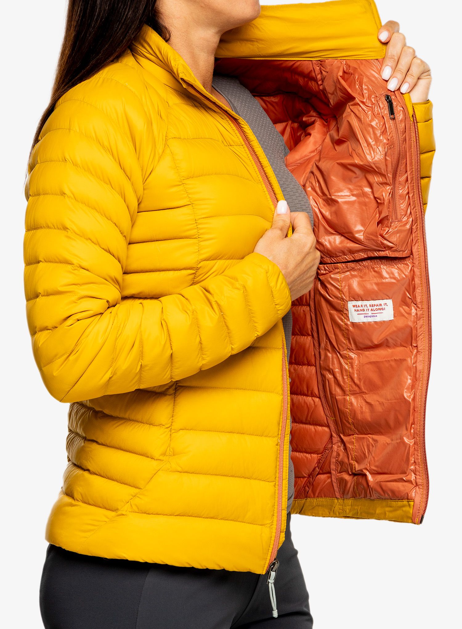 Dámská péřová bunda Patagonia Down Sweater - cosmic gold