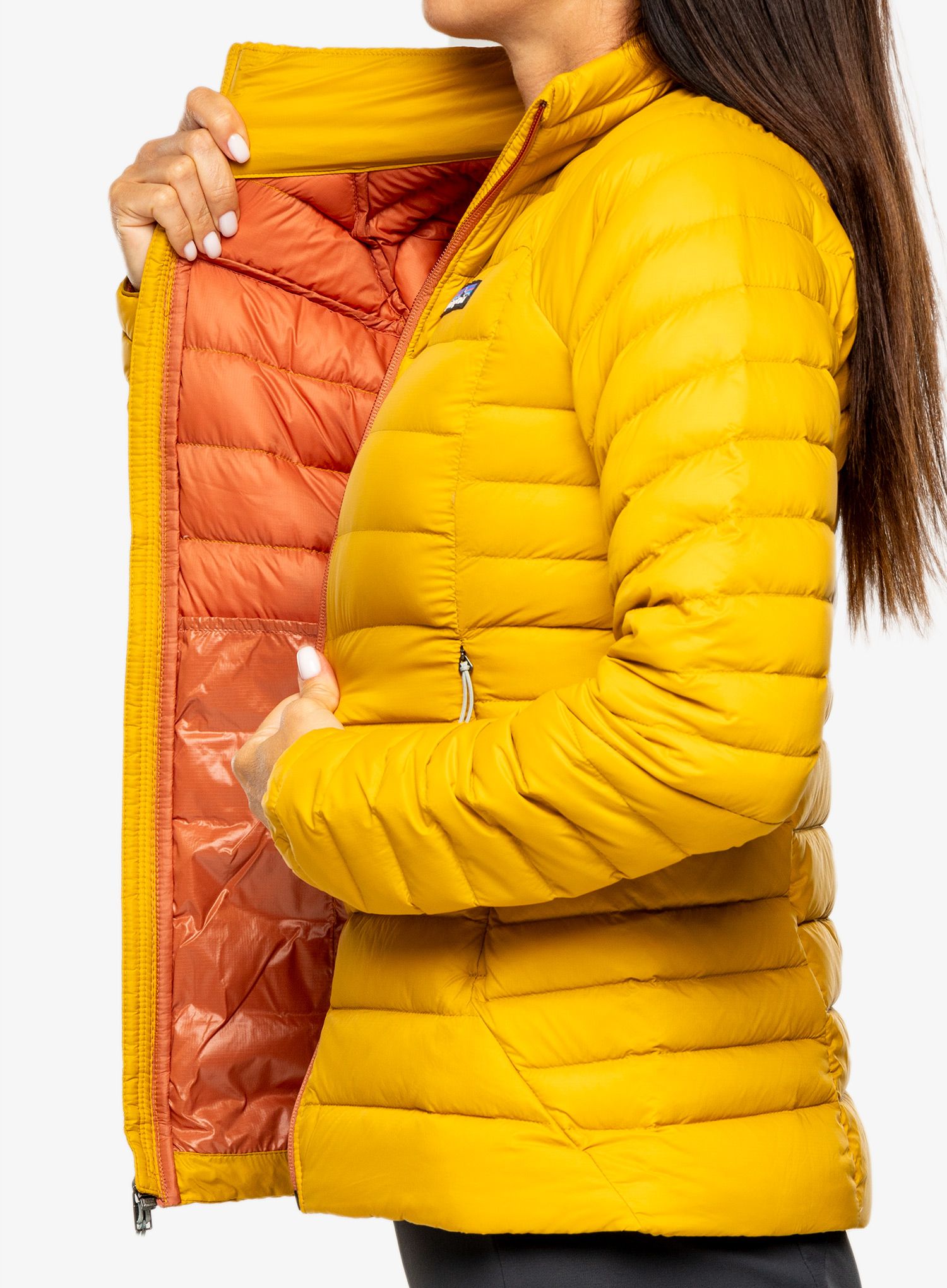 Dámská péřová bunda Patagonia Down Sweater - cosmic gold