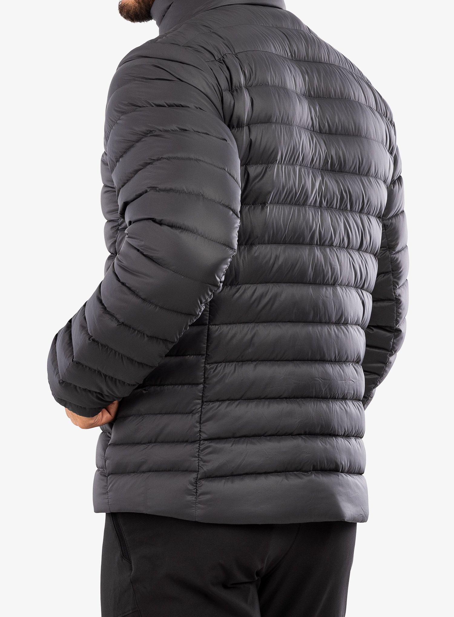 Péřová bunda Patagonia Down Sweater - forge grey