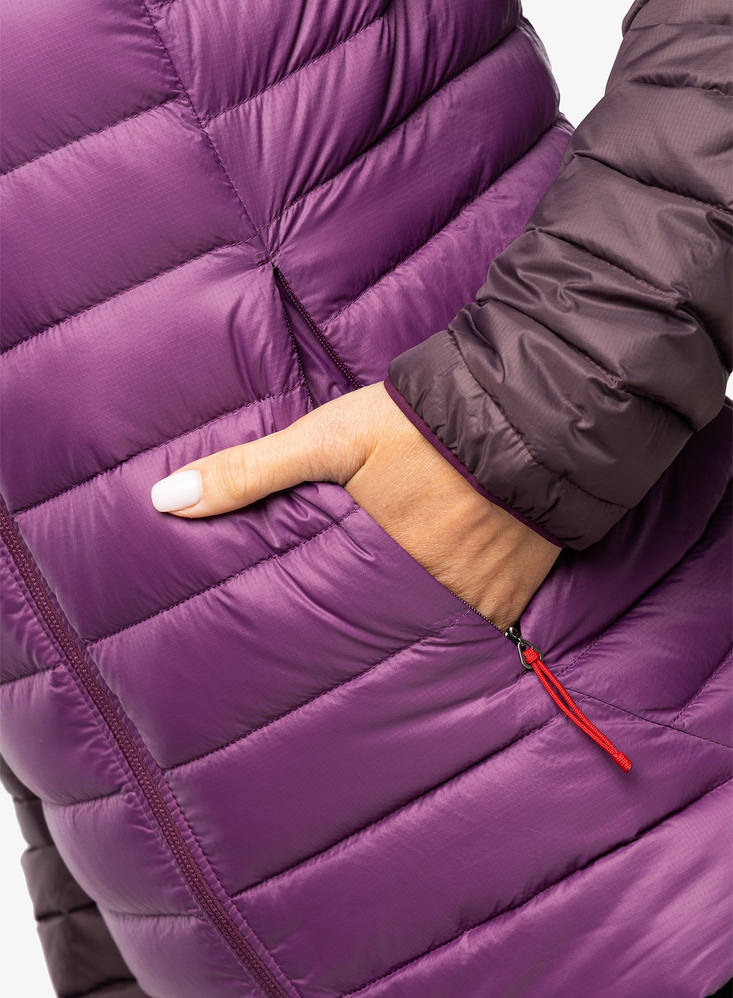 Péřová bunda dámská Patagonia Down Sweater - night plum