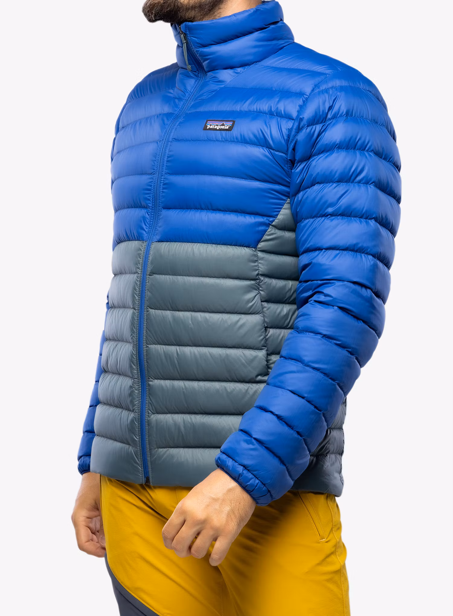 Péřová bunda pánská Patagonia Down Sweater - passage blue