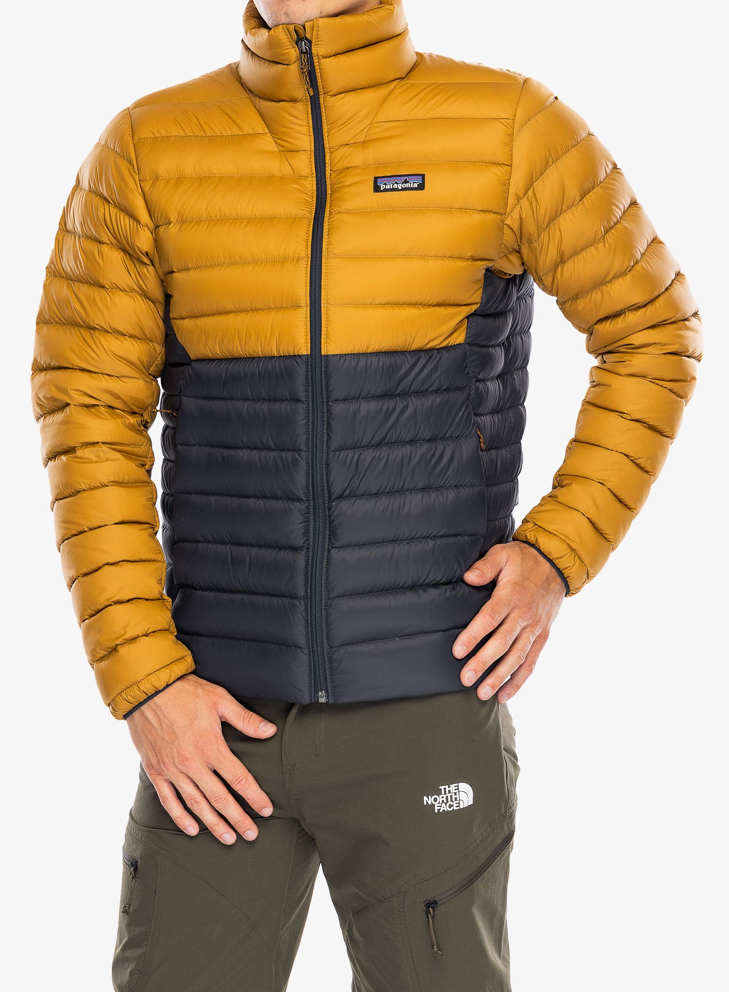 Péřová bunda Patagonia Down Sweater - raptor brown