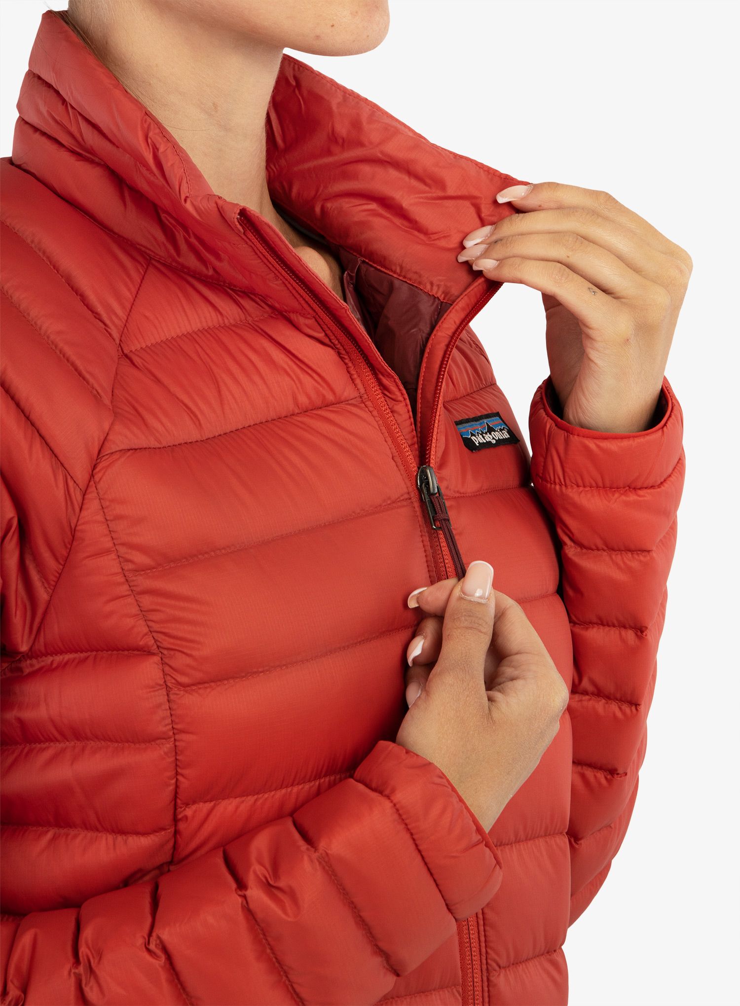 Dámská péřová bunda Patagonia Down Sweater - sumac red