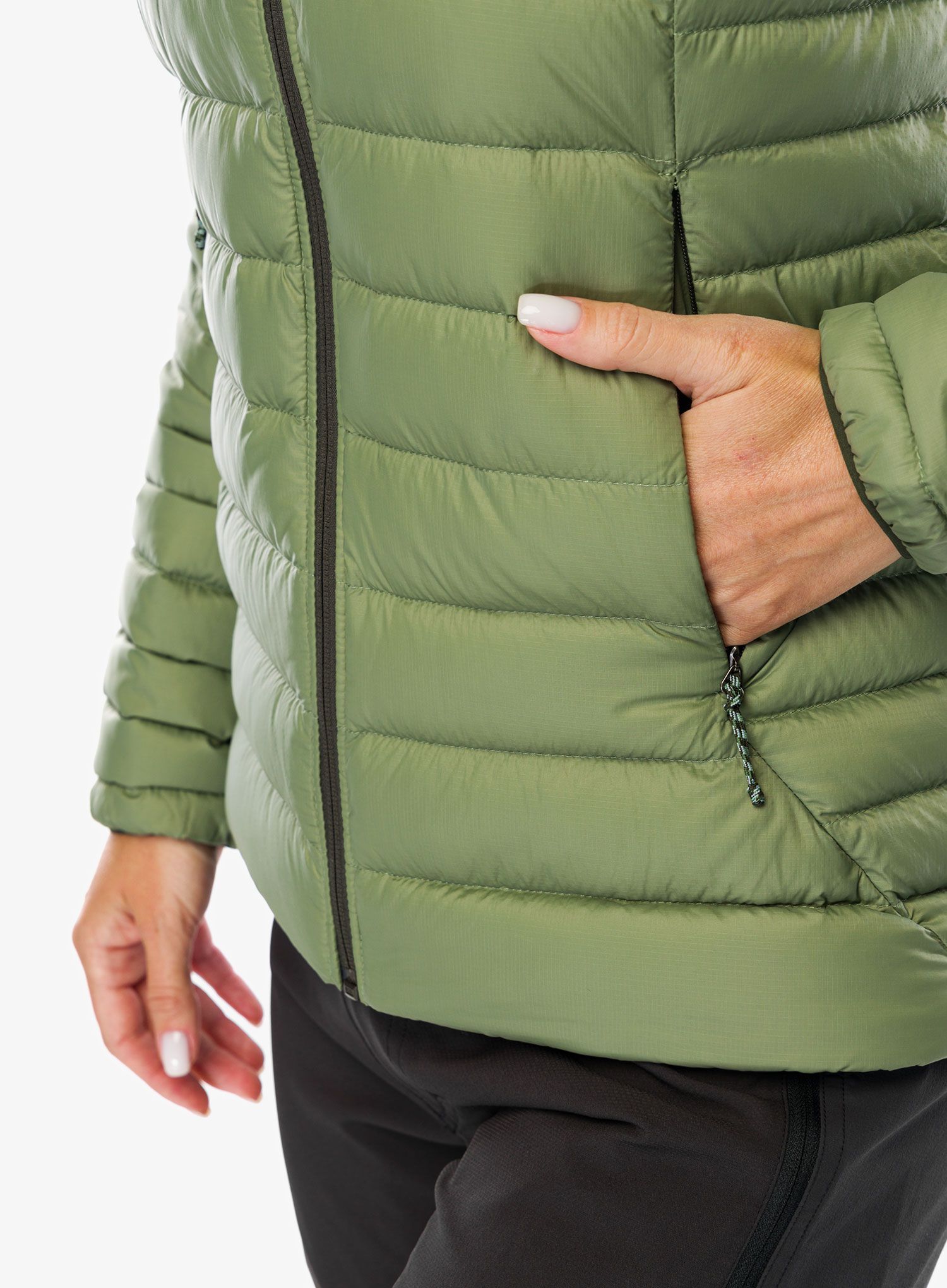Péřová bunda Patagonia Down Sweater - terrain green