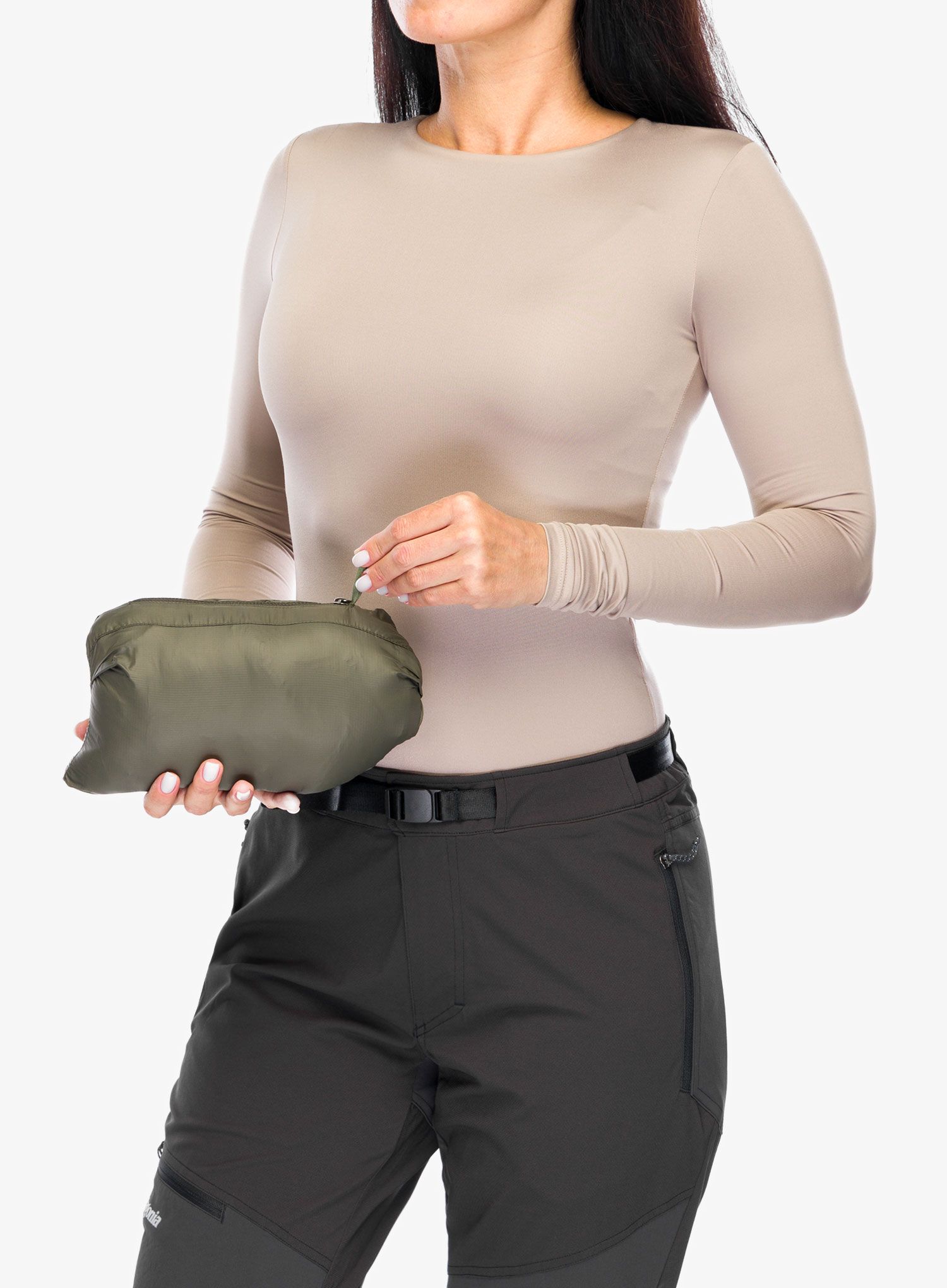 Péřová bunda Patagonia Down Sweater - terrain green