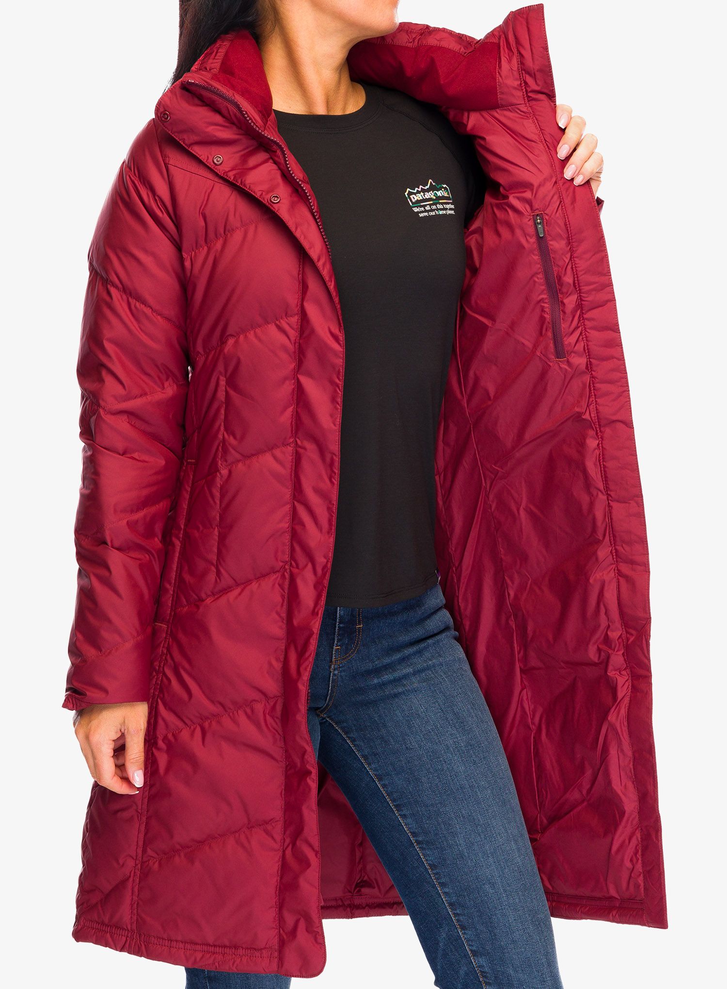 Dámský kabát Patagonia Down With It Parka - oxide red