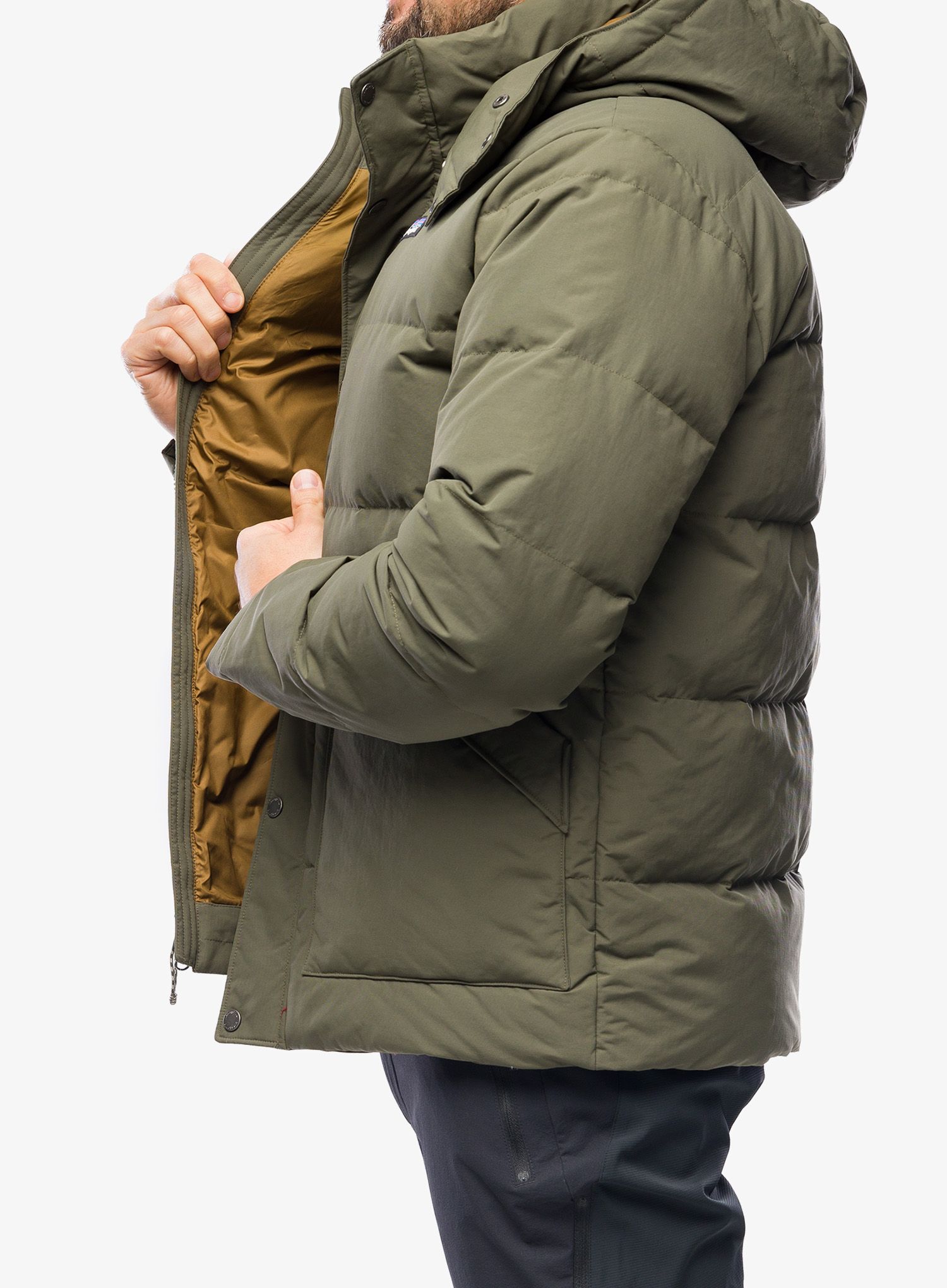 Péřová bunda Patagonia Downdrift Jacket - basin green