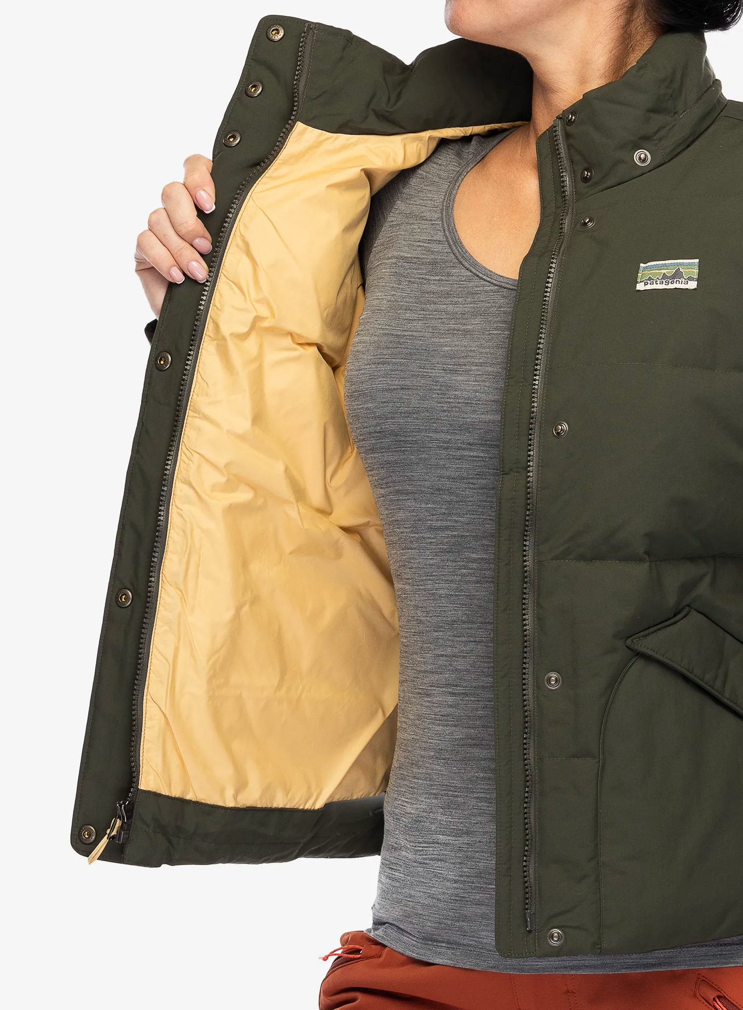 Dámská péřová bunda Patagonia Downdrift Jacket - pine needle green