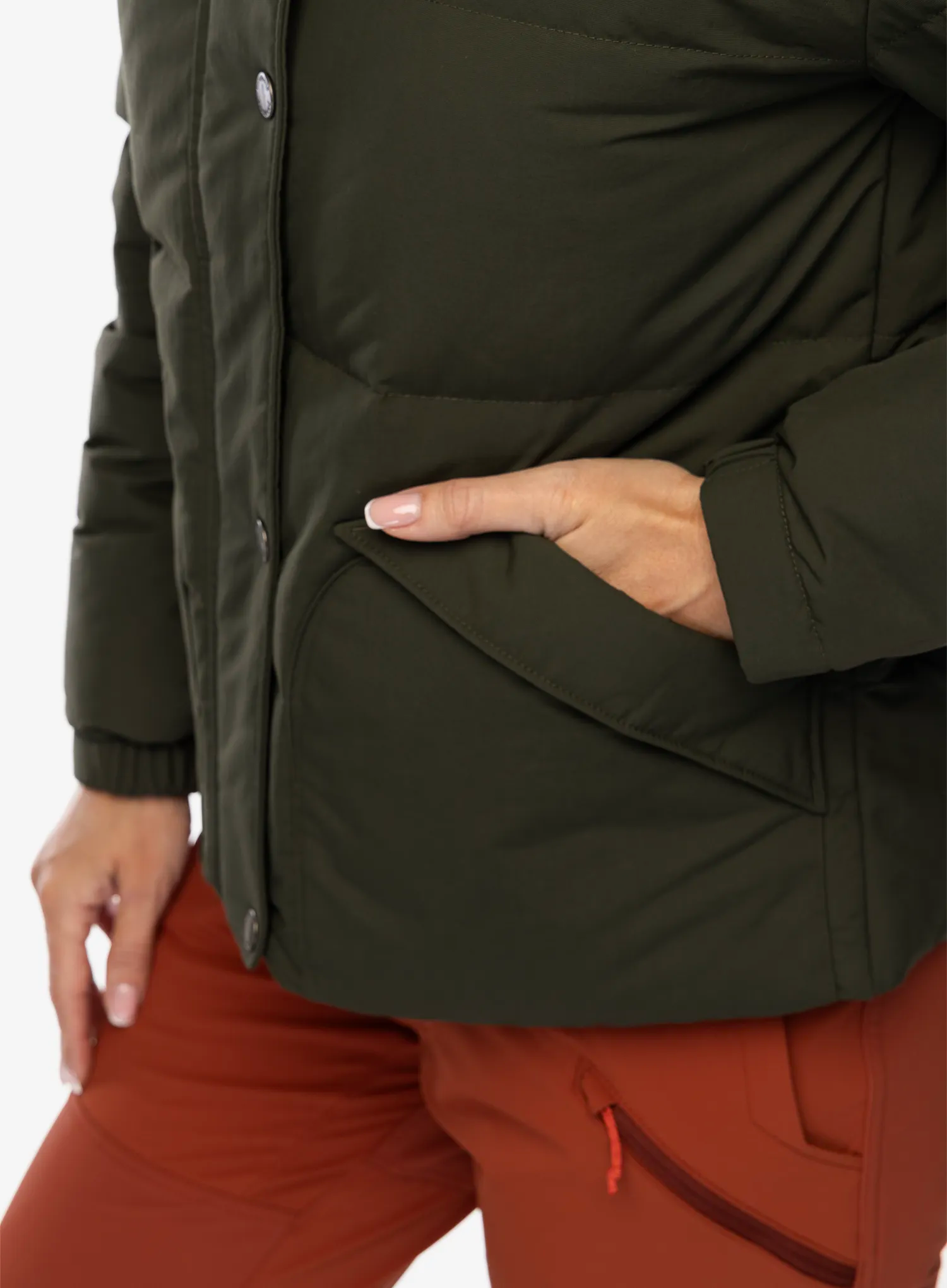 Dámská péřová bunda Patagonia Downdrift Jacket - pine needle green