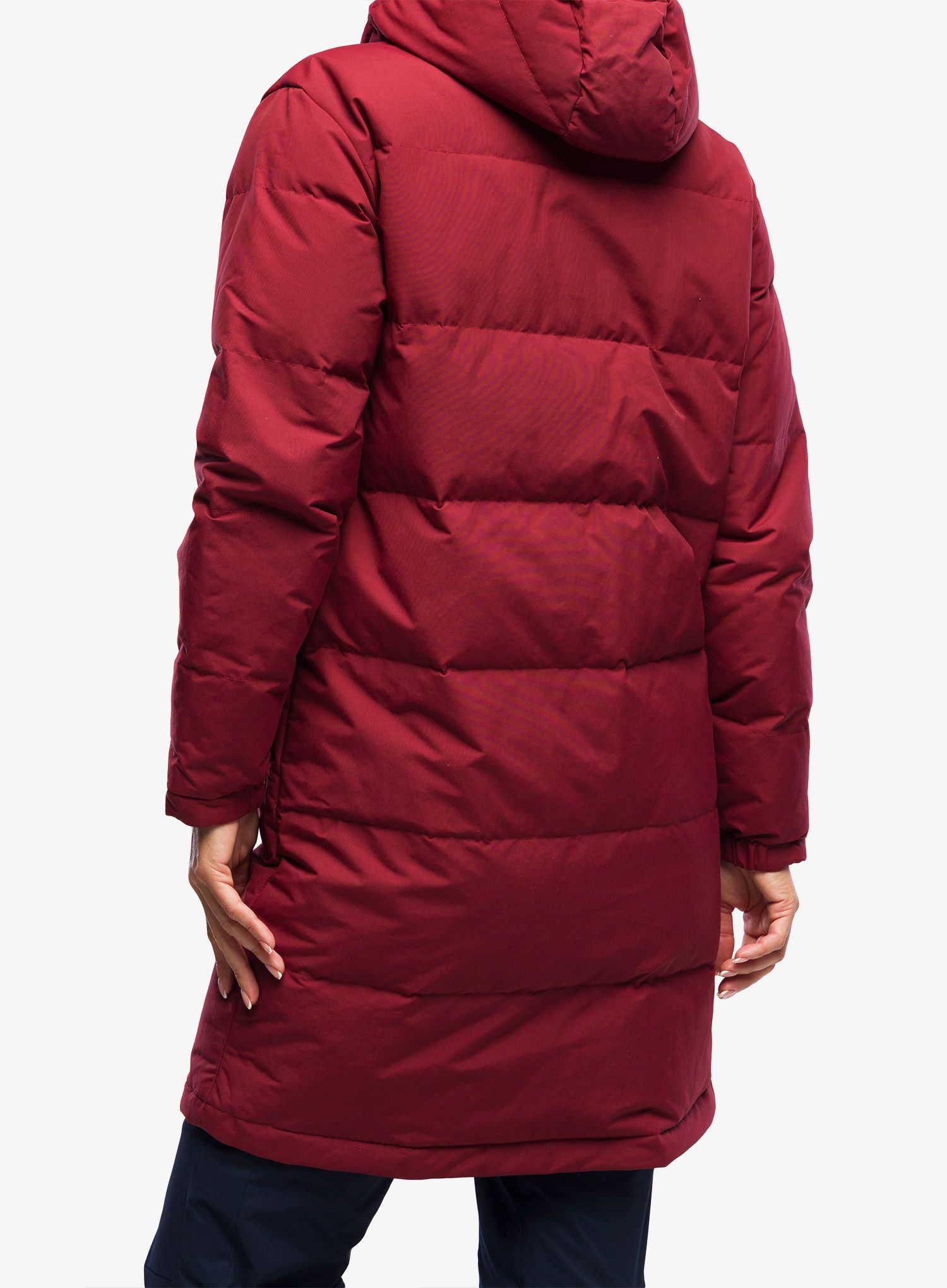 Dámský péřový kabát Patagonia Downdrift Parka - carmine red