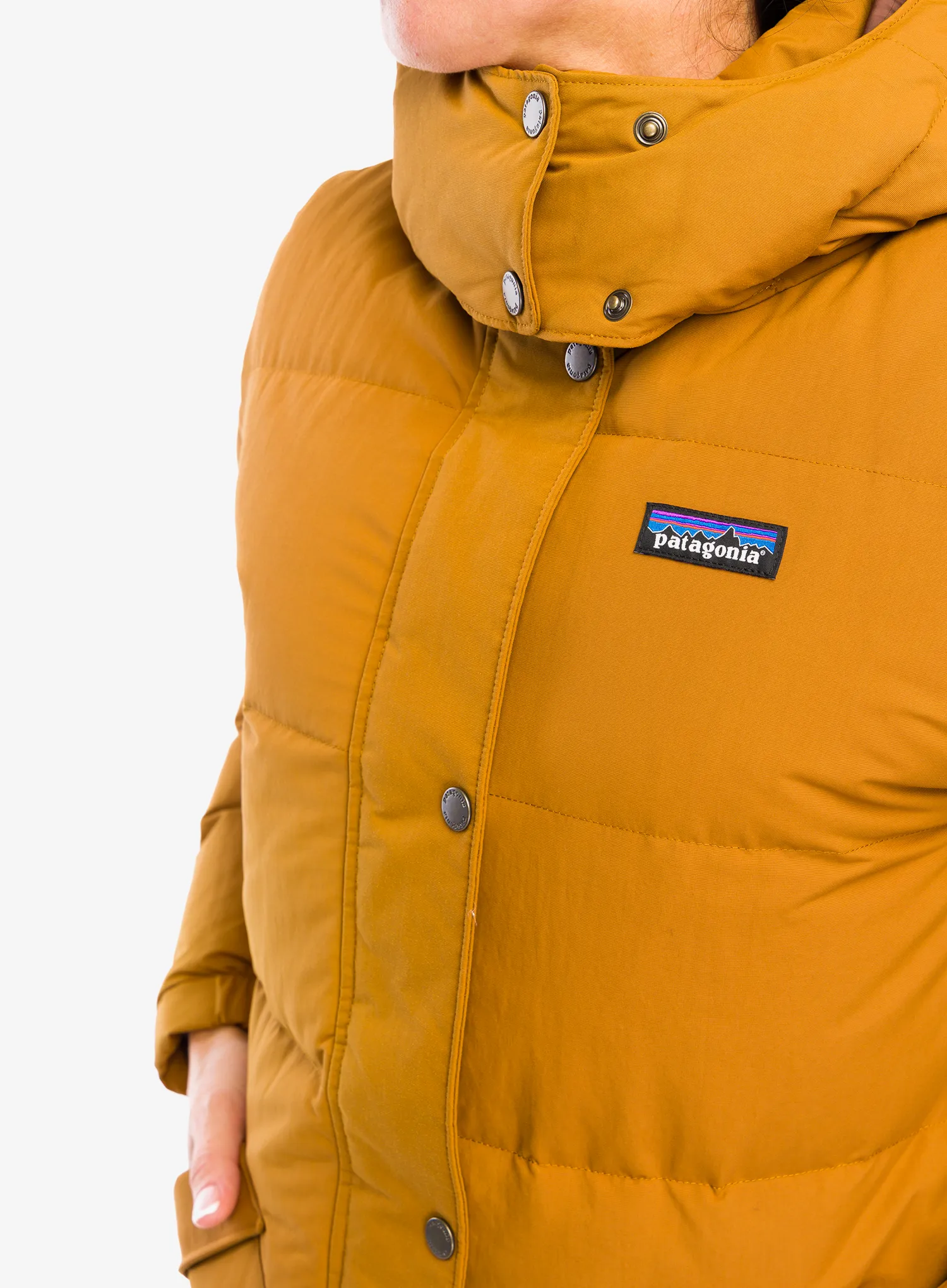 Péřový kabát Patagonia Downdrift Parka - shelter brown