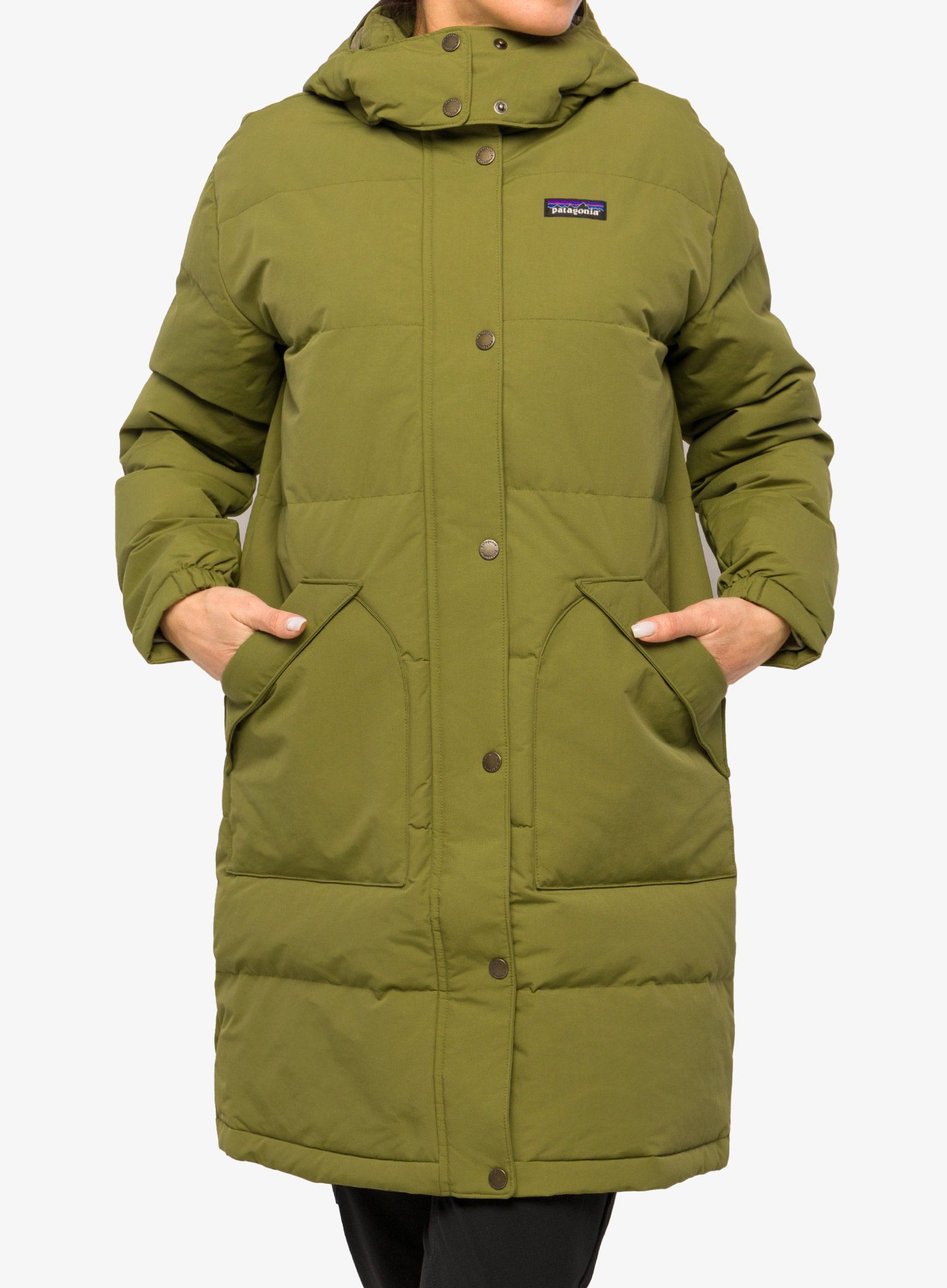 Dámský péřový kabát Patagonia Downdrift Parka - wyoming green