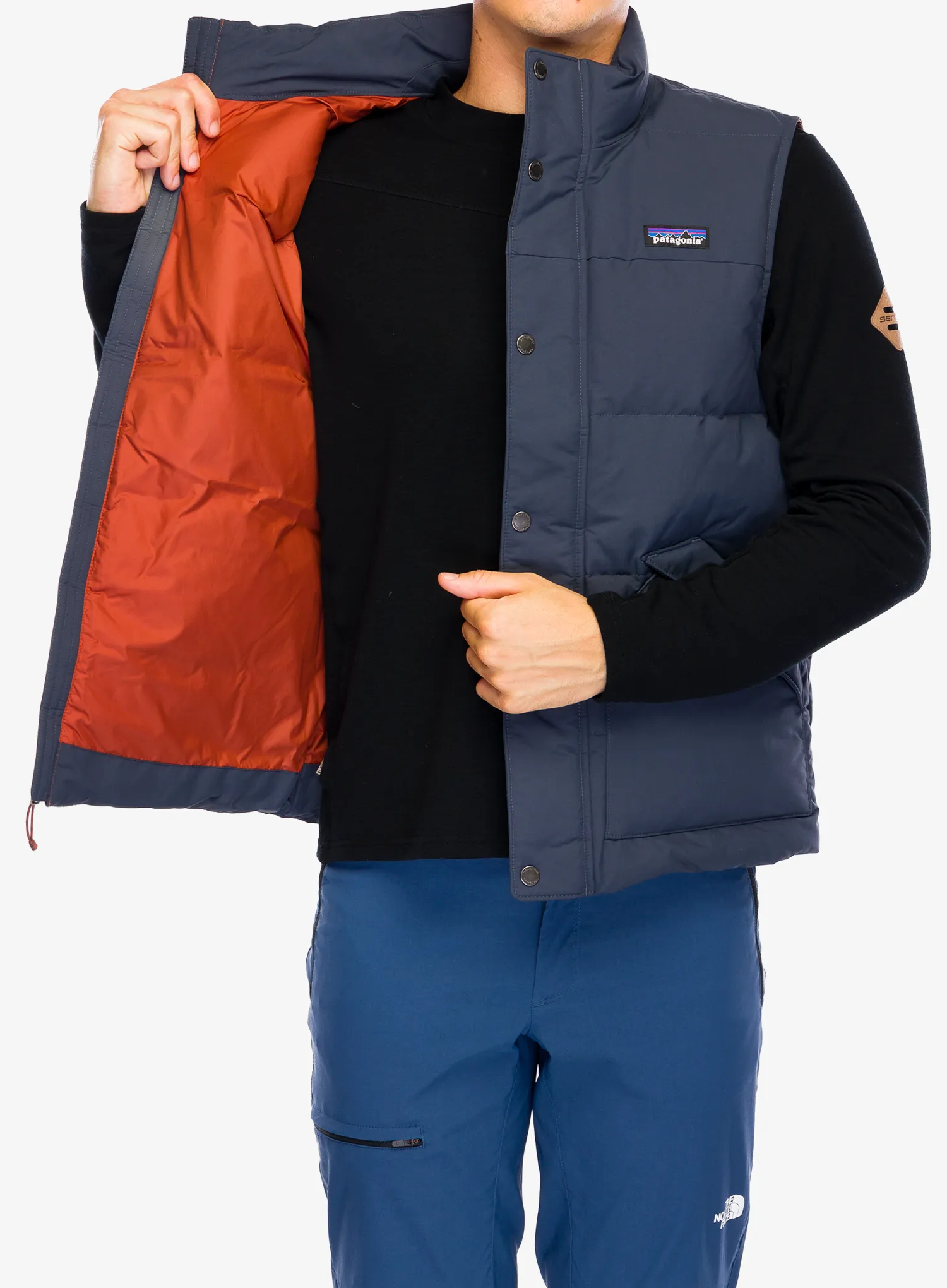 Péřová vesta Patagonia Downdrift Vest - smolder blue