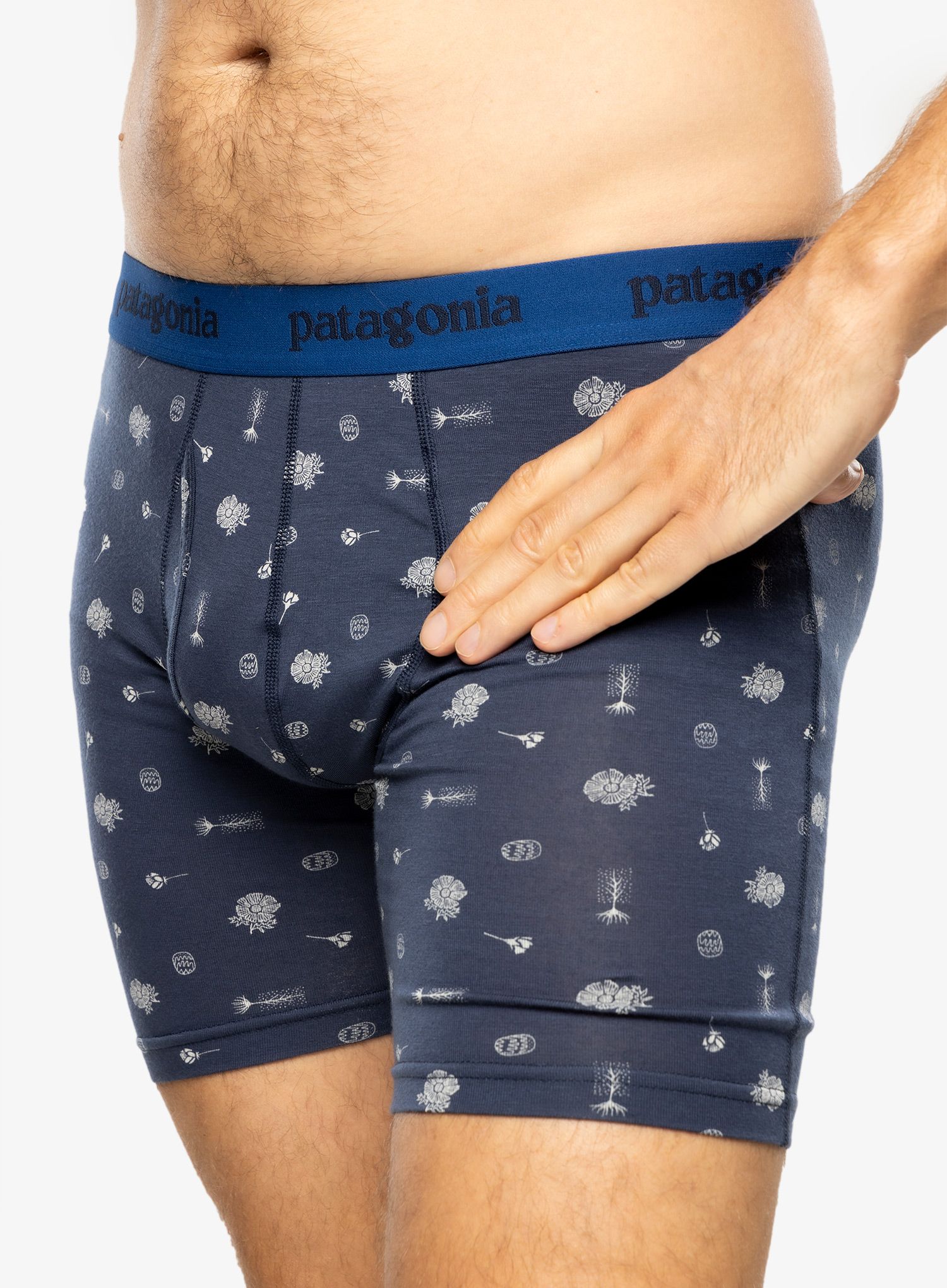 Termoaktivní boxerky Patagonia Essential Boxer Briefs 6'' - fire floral/new navy