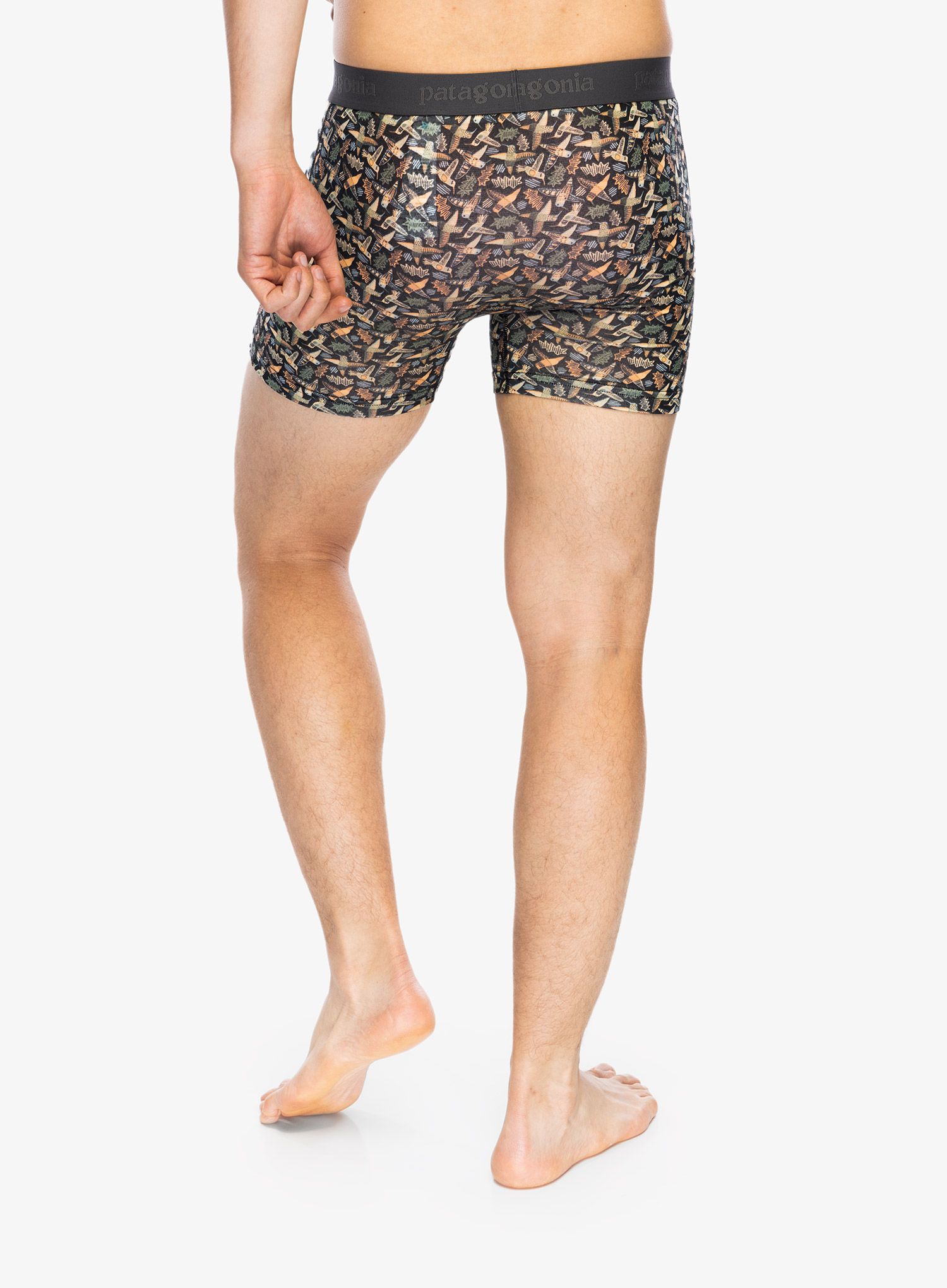 Funkční boxerky Patagonia Essential Boxer Briefs - 3 in - allens party ink black