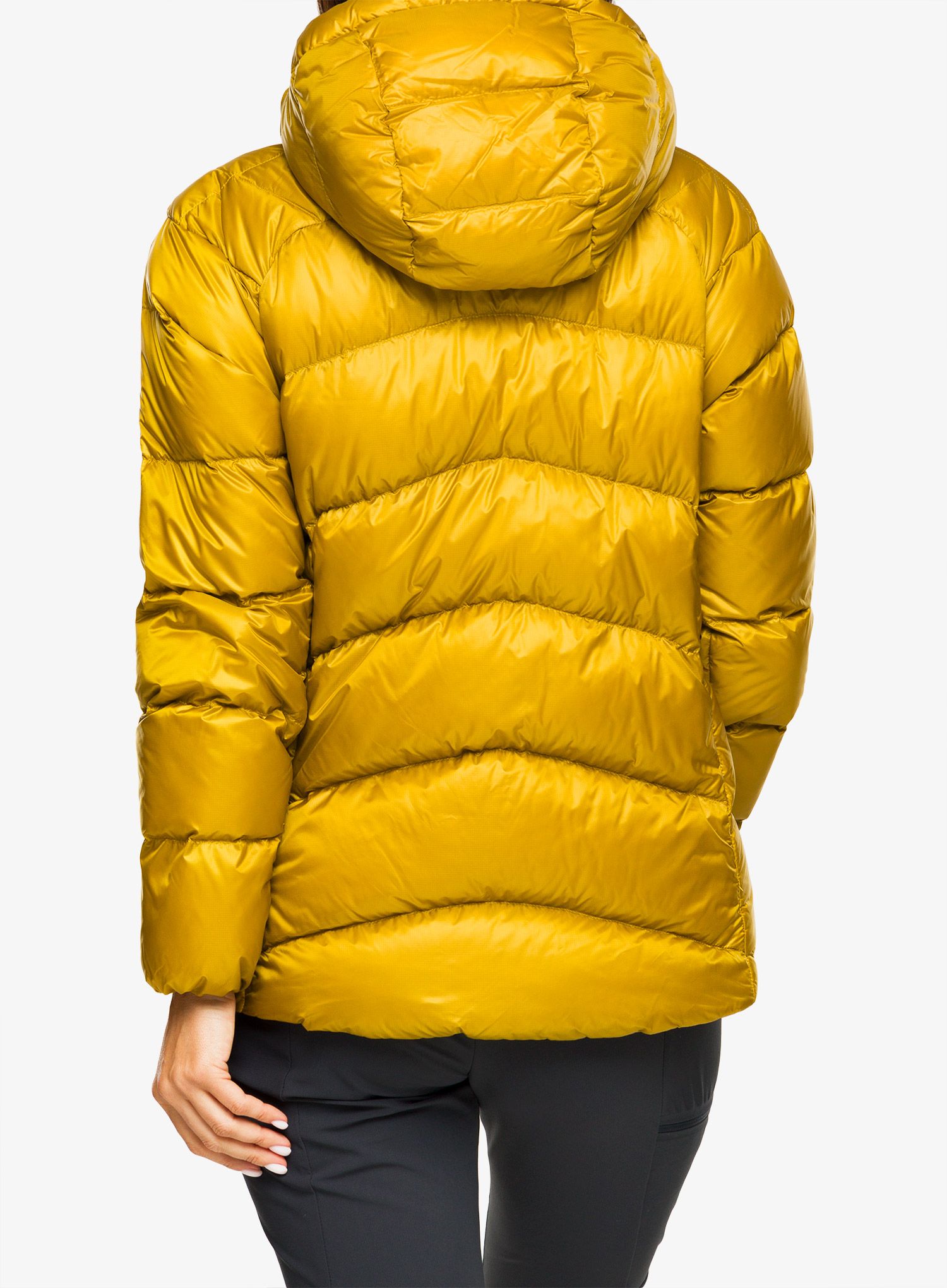 Dámská péřová bunda Patagonia Fitz Roy Down Hoody - cosmic gold
