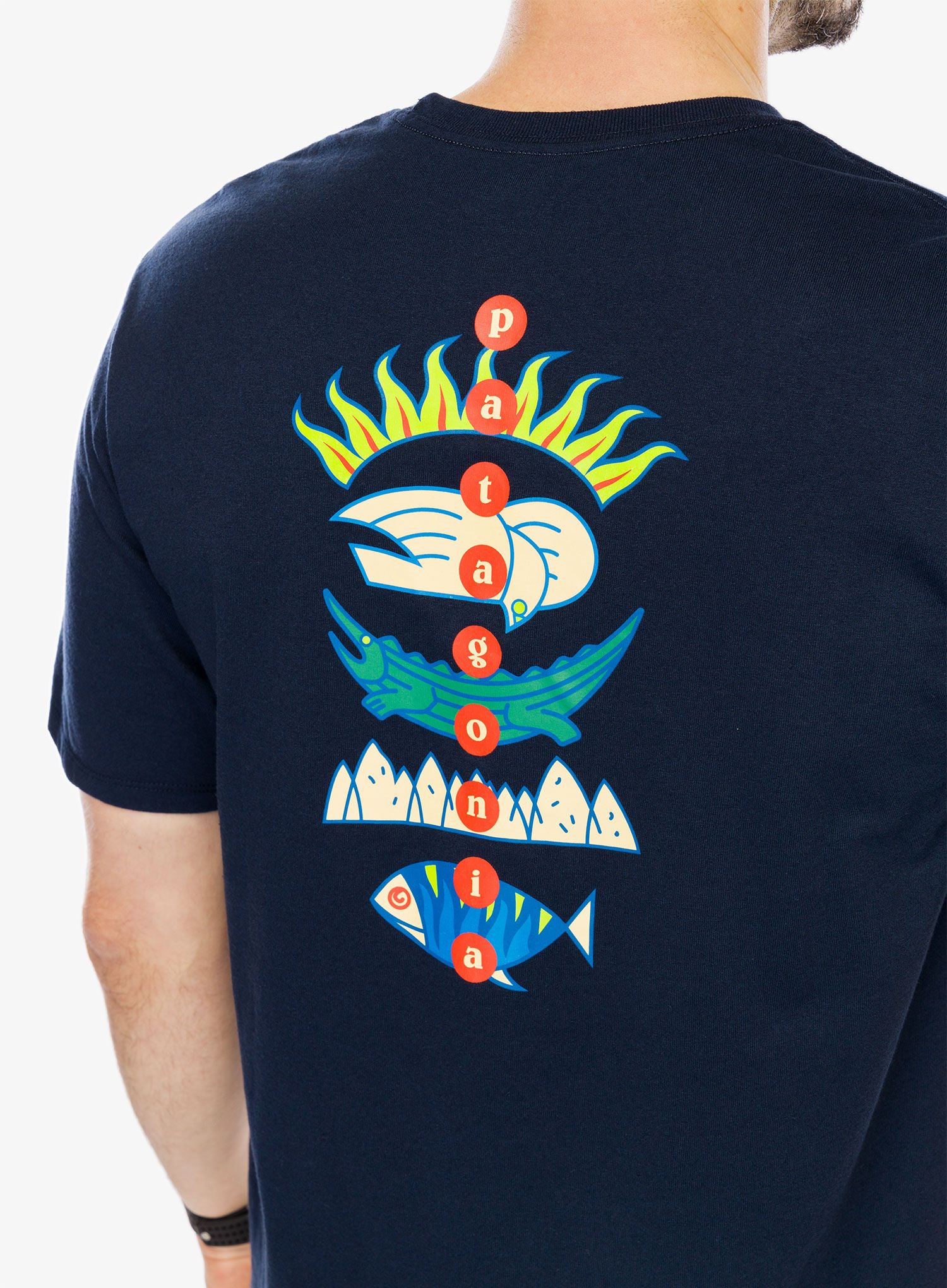 Tričko s potiskem Patagonia Fitz Roy Wild Responsibili-Tee - new navy
