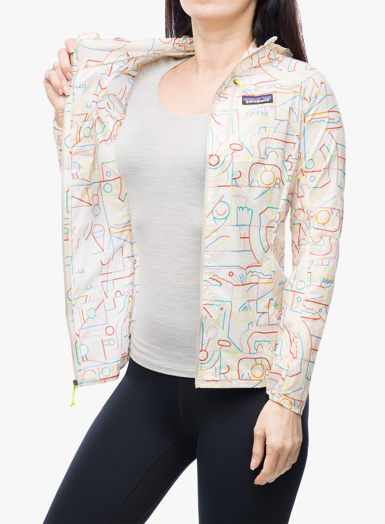 Bunda na běhání dámská Patagonia Houdini Jacket - lose yourself/pumice