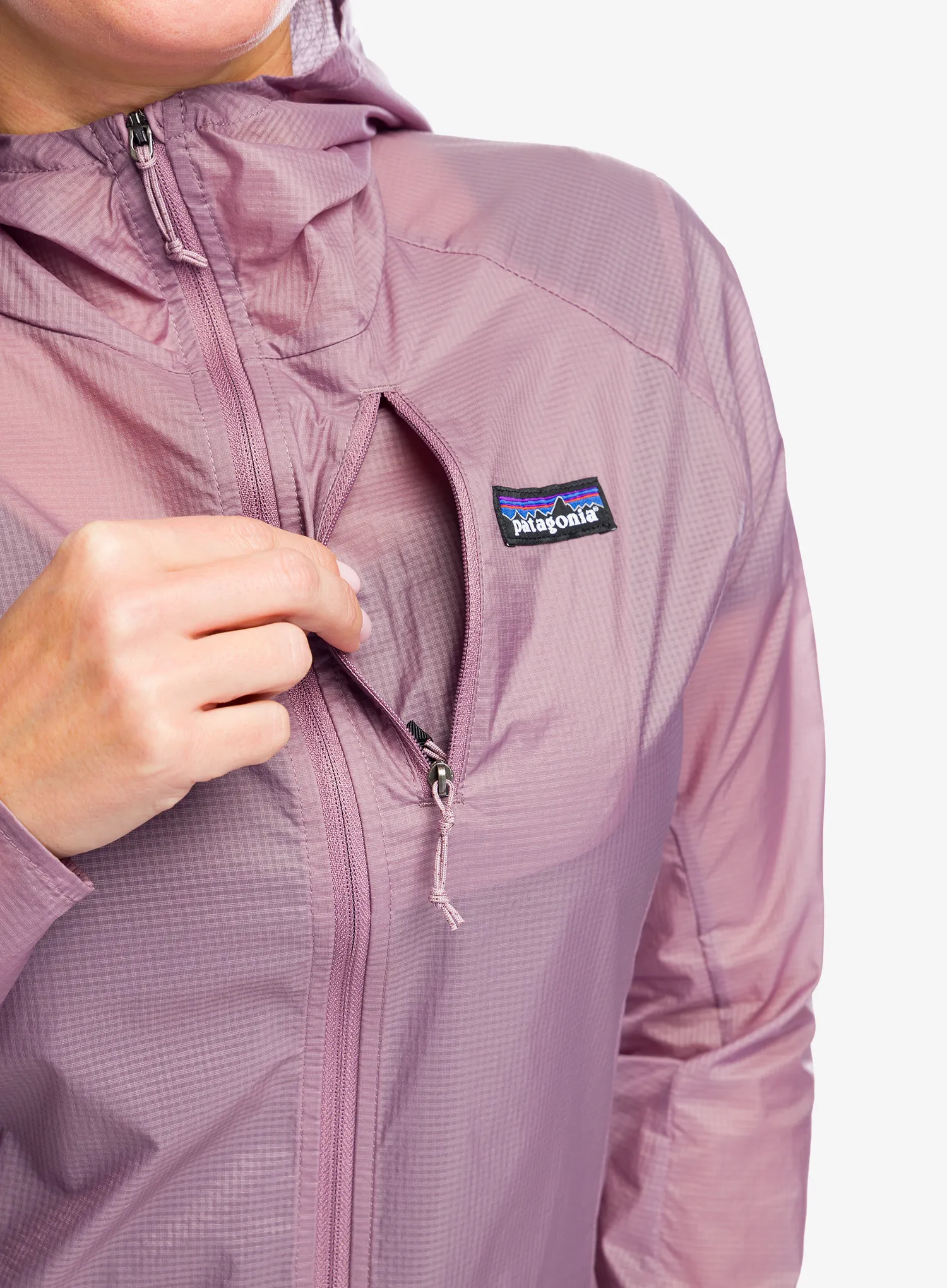 Bunda na běhání dámská Patagonia Houdini Jacket - stormy mauve