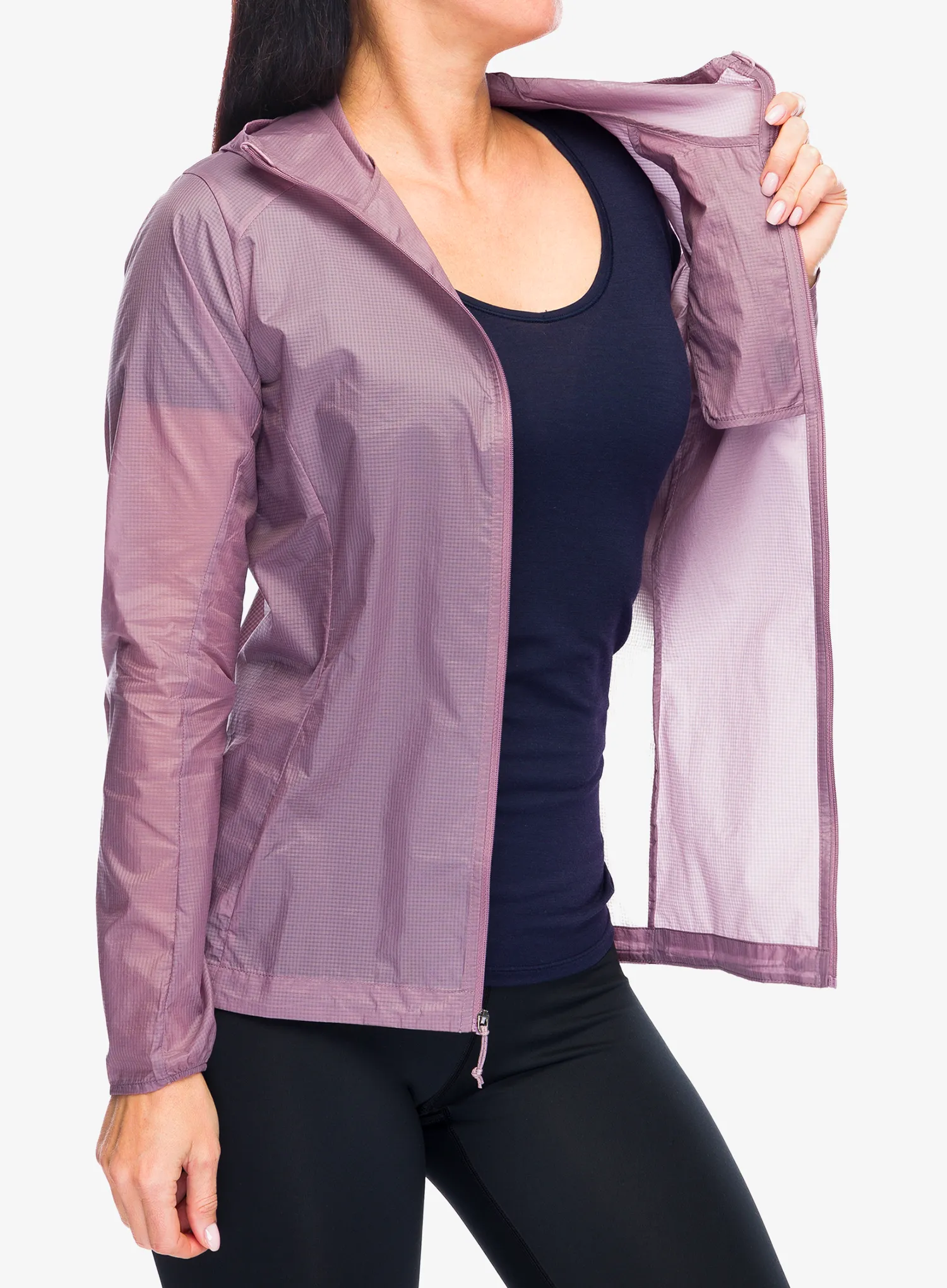 Bunda na běhání dámská Patagonia Houdini Jacket - stormy mauve