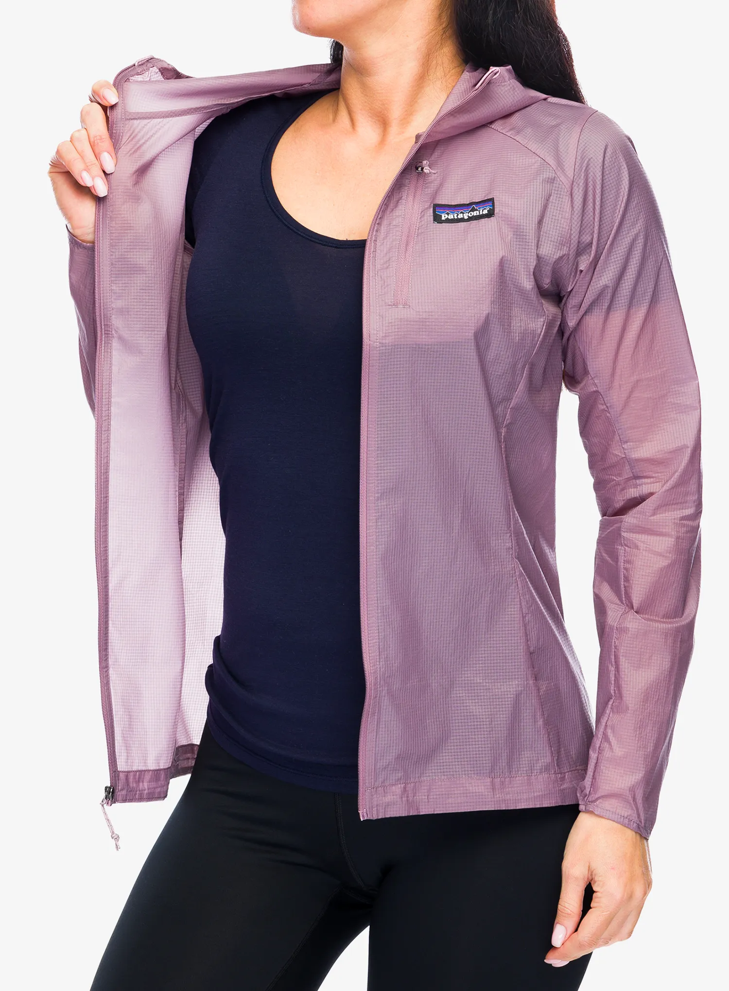 Bunda na běhání dámská Patagonia Houdini Jacket - stormy mauve