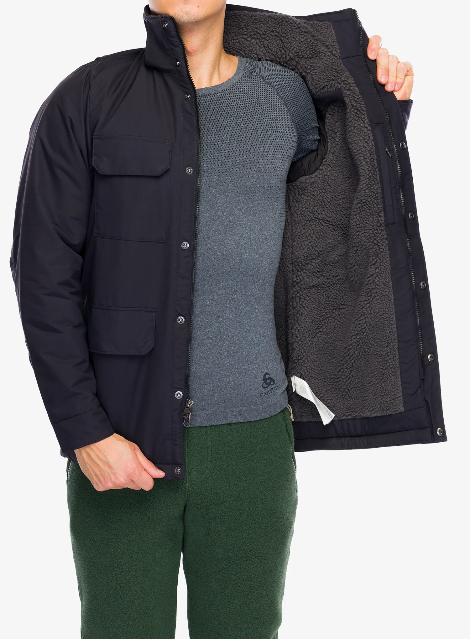 Hybridní bunda Patagonia Isthmus Parka - ink black