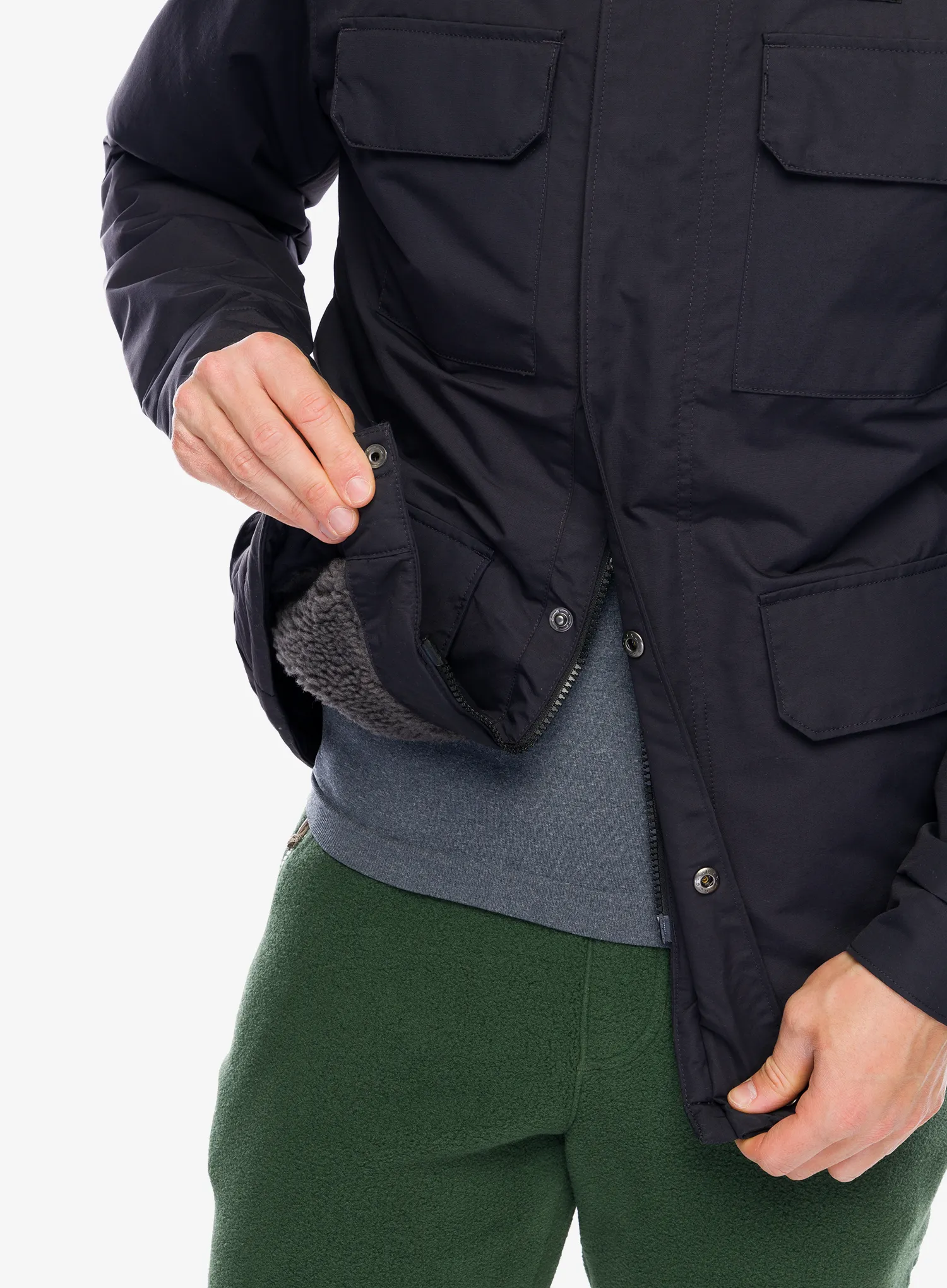 Hybridní bunda Patagonia Isthmus Parka - ink black