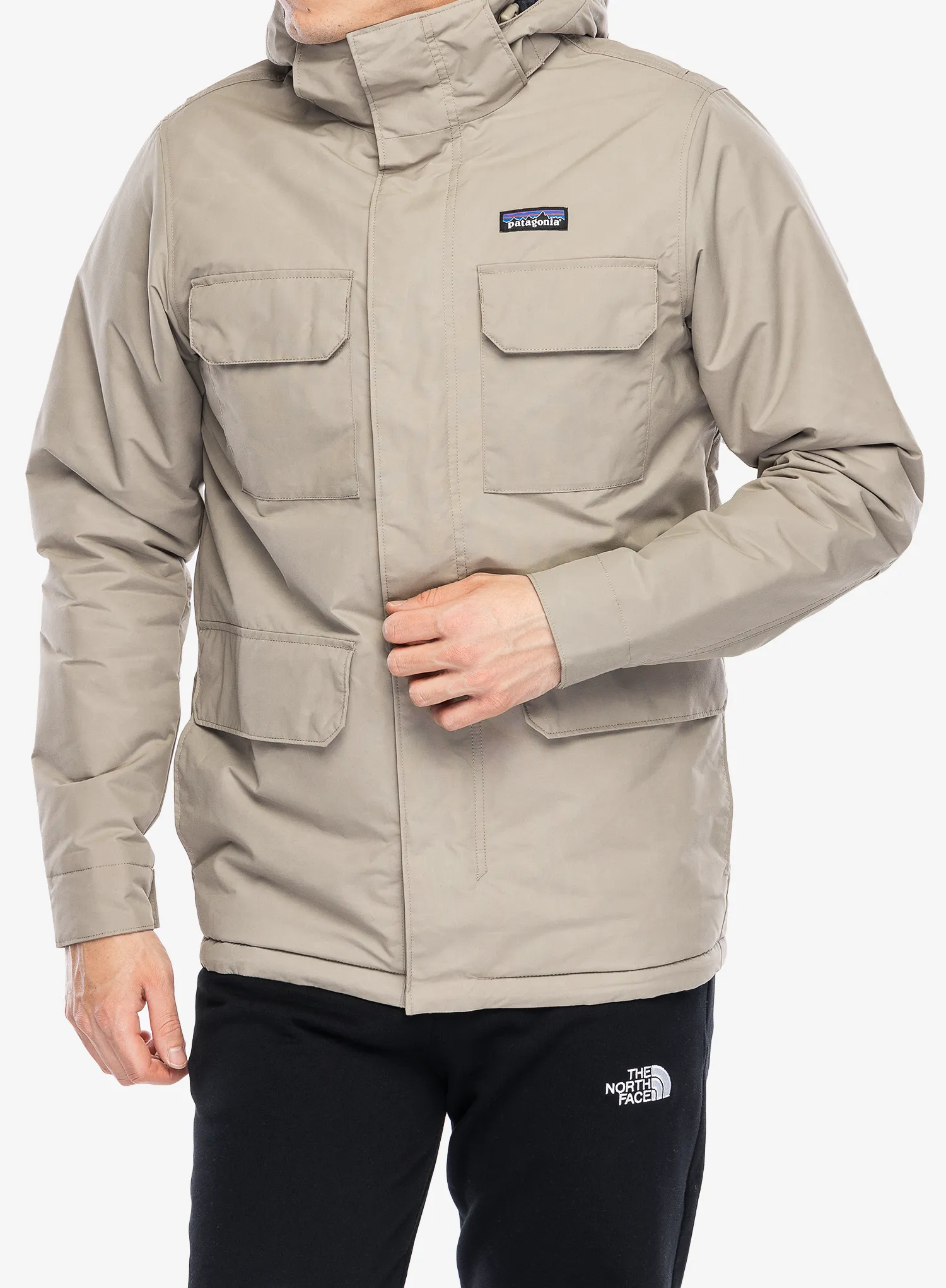 Zateplená bunda Patagonia Isthmus Parka - seabird grey