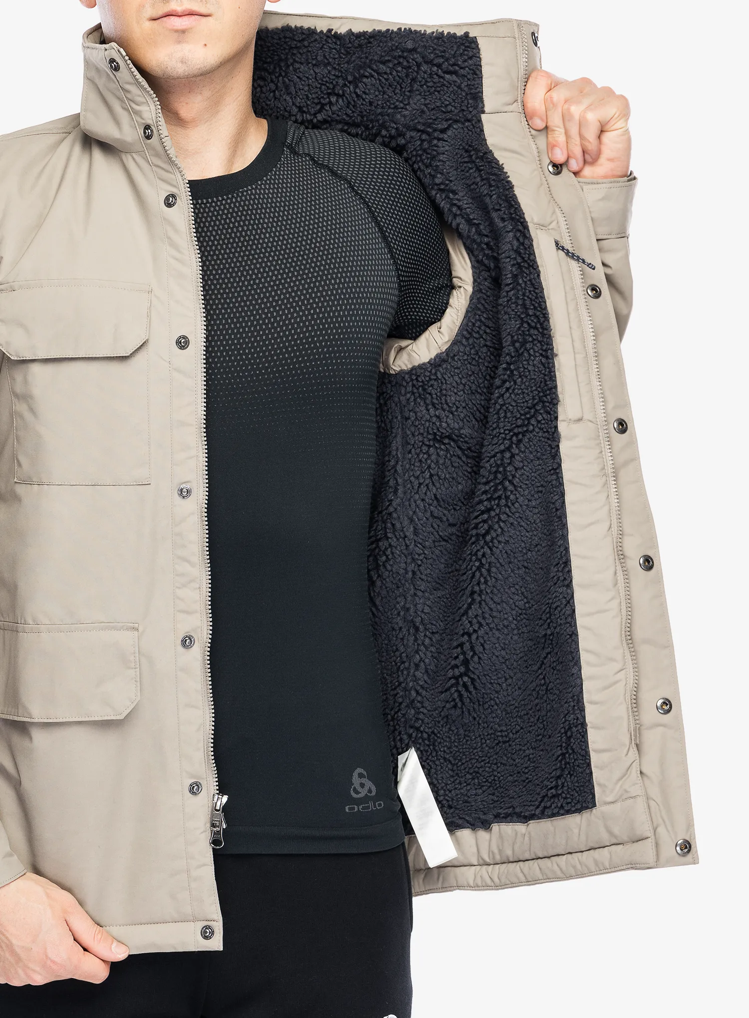 Zateplená bunda Patagonia Isthmus Parka - seabird grey