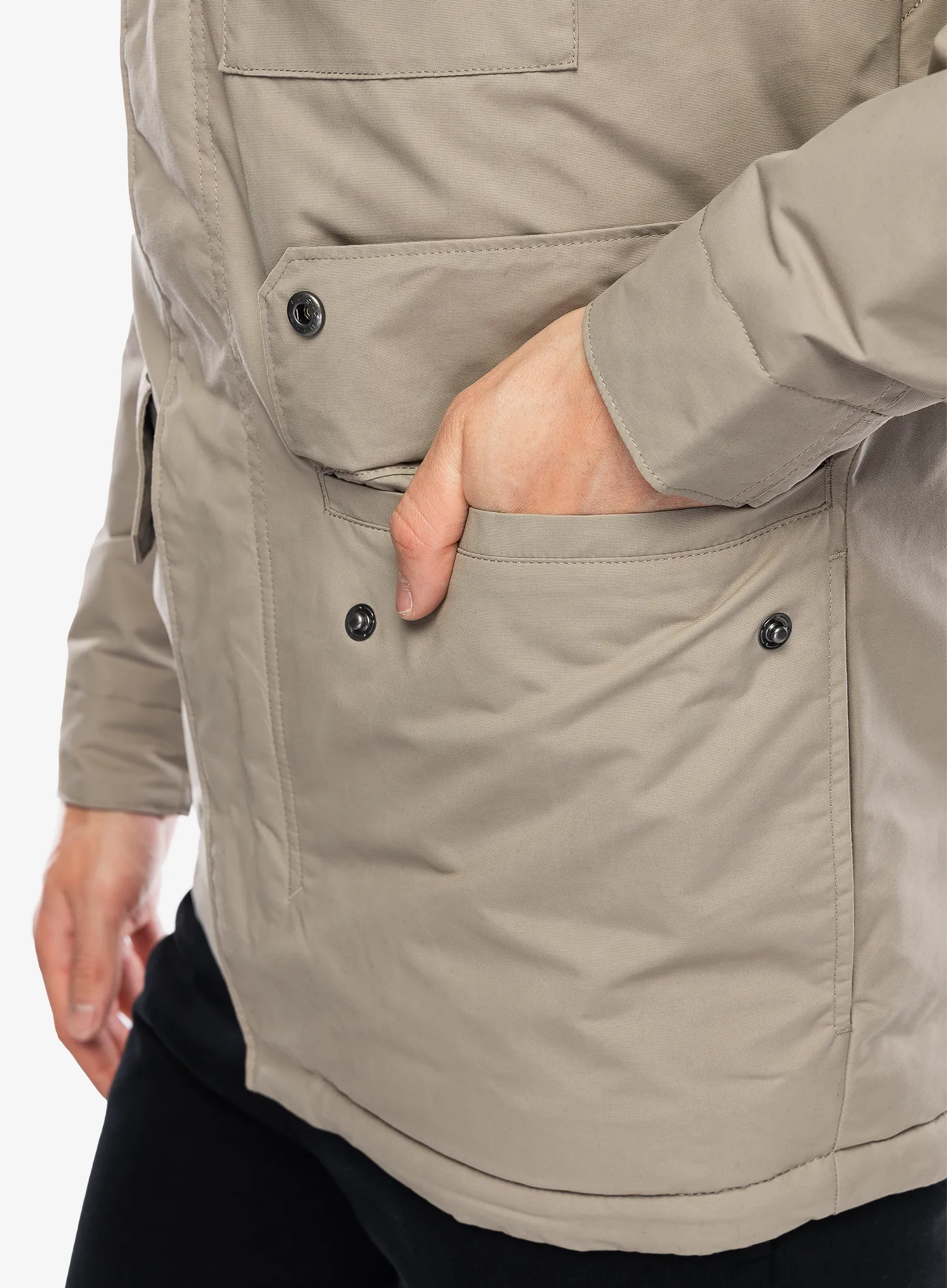 Zateplená bunda Patagonia Isthmus Parka - seabird grey