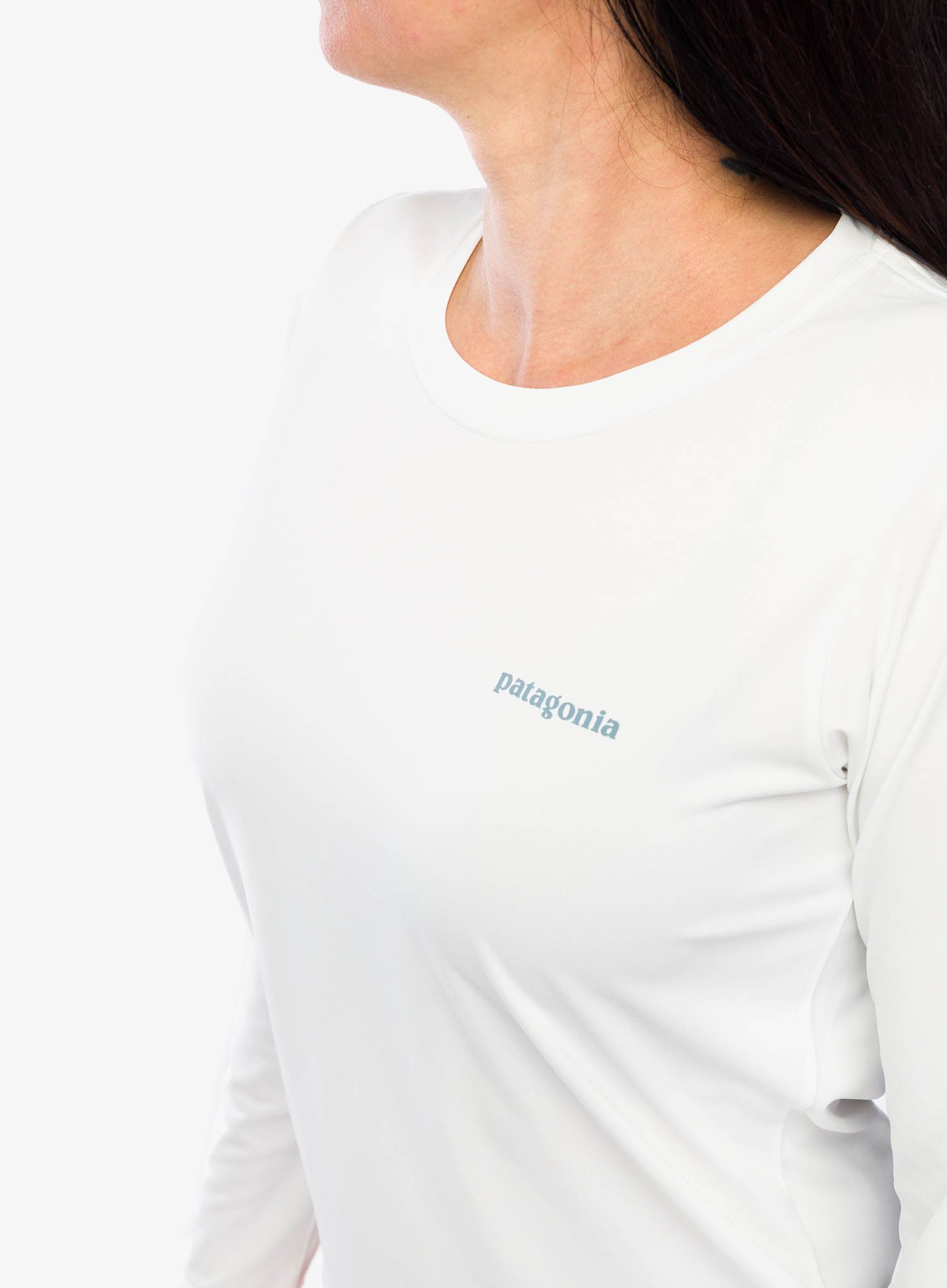 Dámská mikina Patagonia L/S Cap Cool Daily Graphic Shirt Waters - grey/white